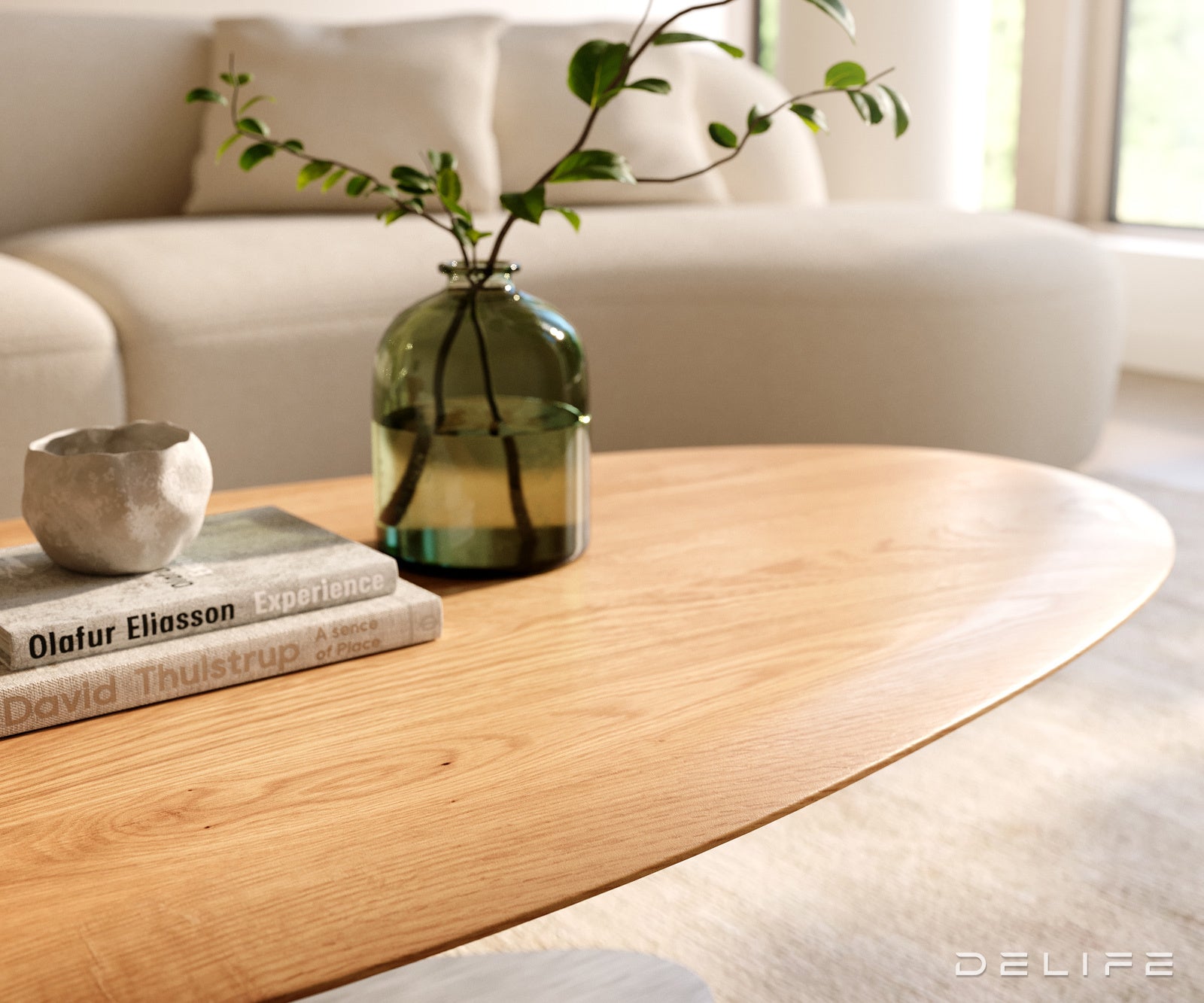 Klub mizica Edge 140x75cm, Material: Hrast