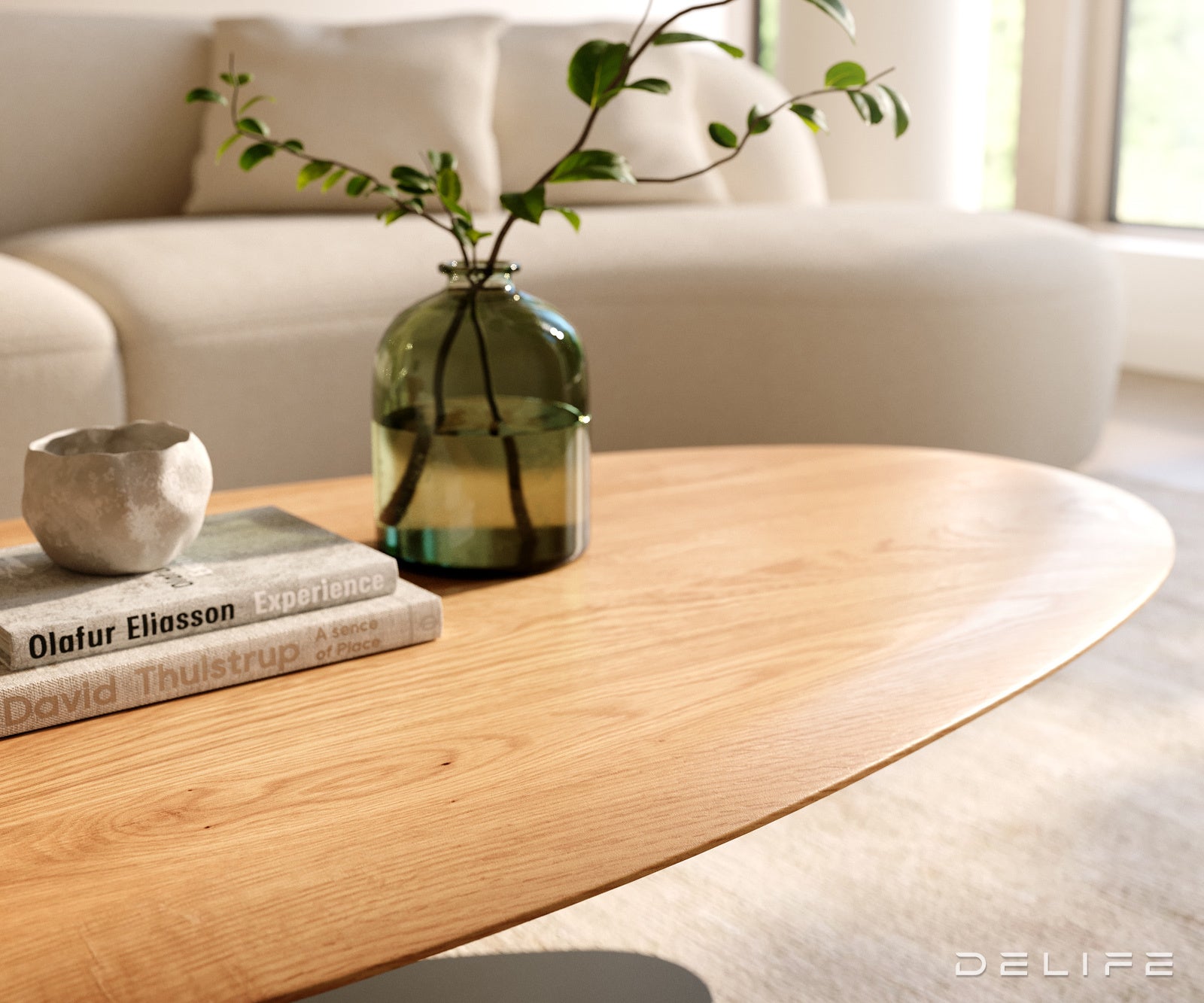 Klub mizica Edge 140x75cm, Material: Hrast