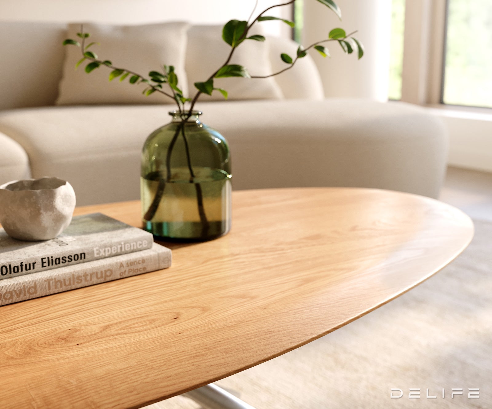 Klub mizica Edge 140x75cm, Material: Hrast