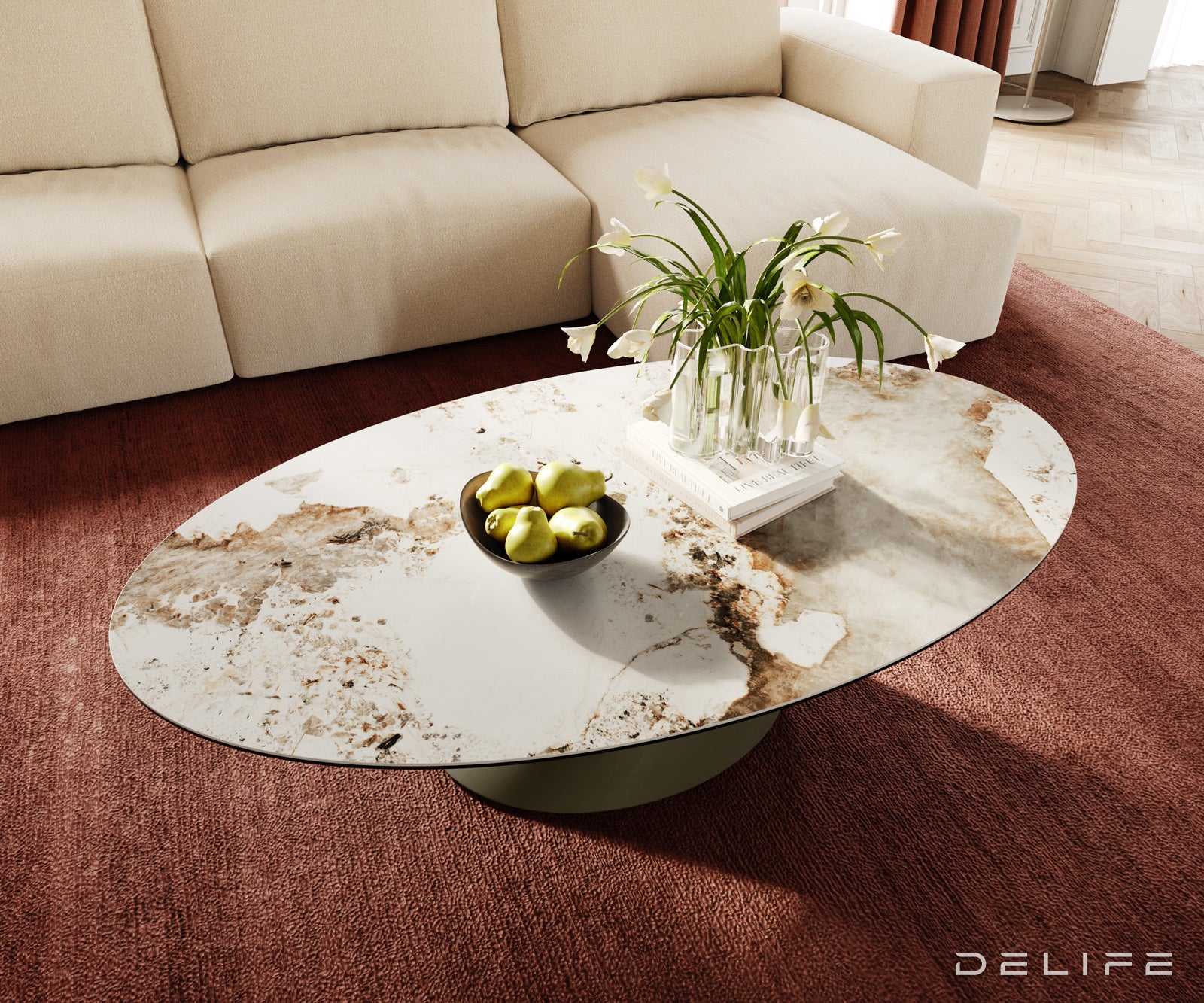 Klub mizica Edge 140x80cm, Material: Keramika Minas Melange