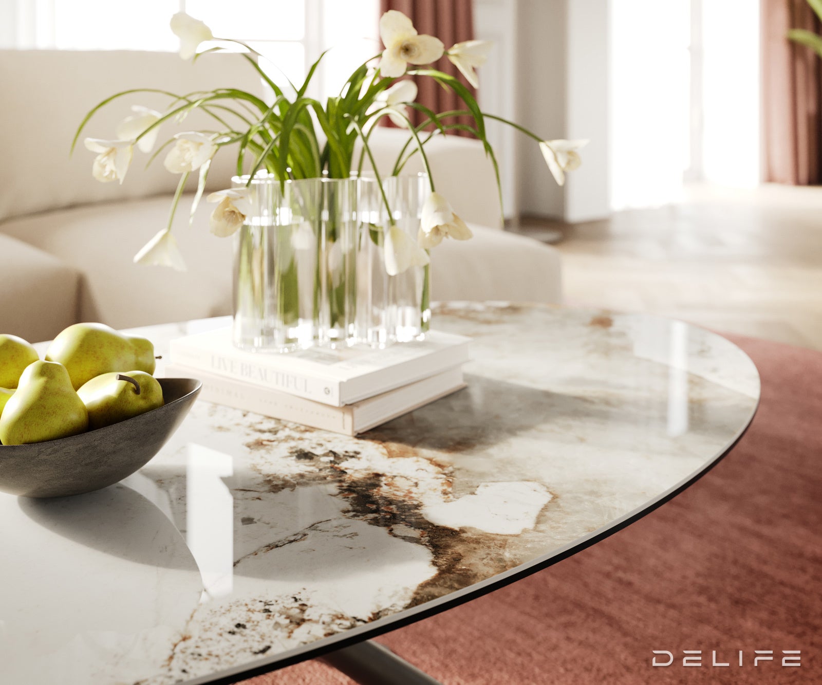 Klub mizica Edge 140x80cm, Material: Keramika Minas Melange