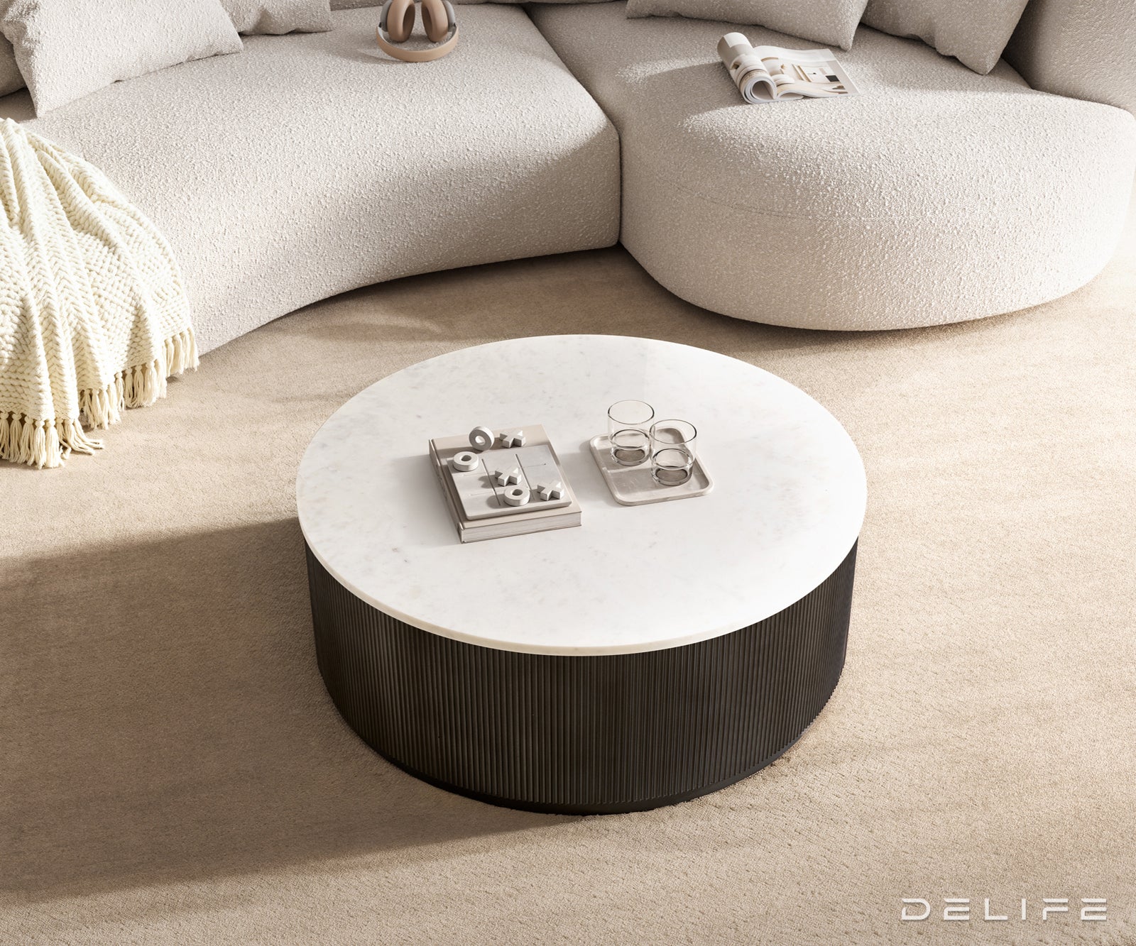 Klubska mizica Fiorano 90x90 cm, Material: Marmor