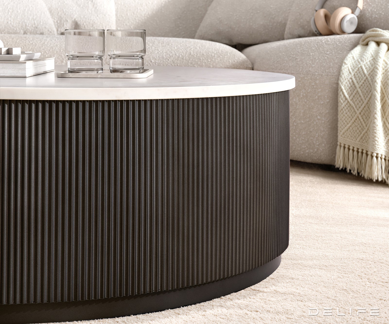 Klubska mizica Fiorano 90x90 cm, Material: Marmor