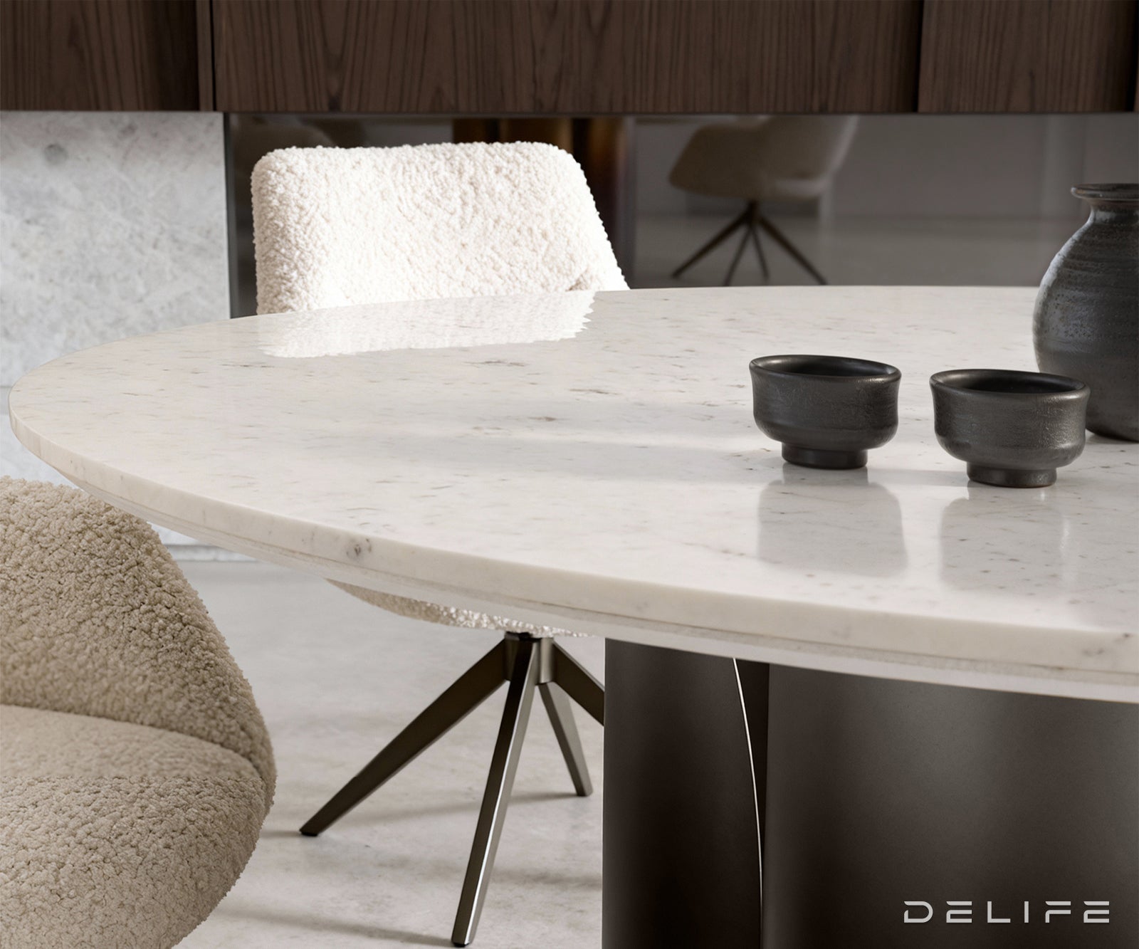 Jedilna miza Adenza 140x140 cm, Material: Marmor