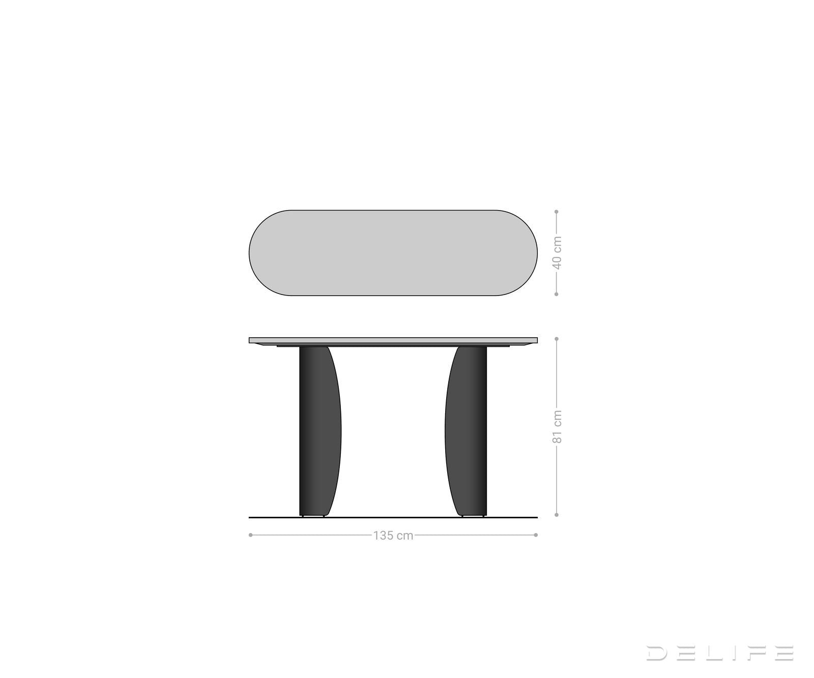 Konzola Solena 135x40 cm, Material: Marmor