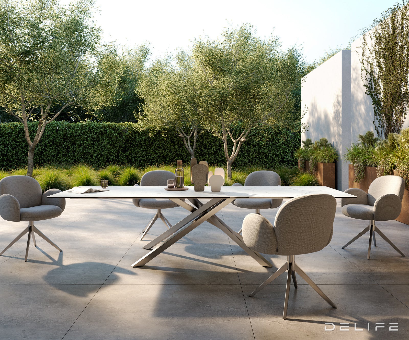 Outdoor miza Edge 300x100cm, Material: keramika Statuarietto