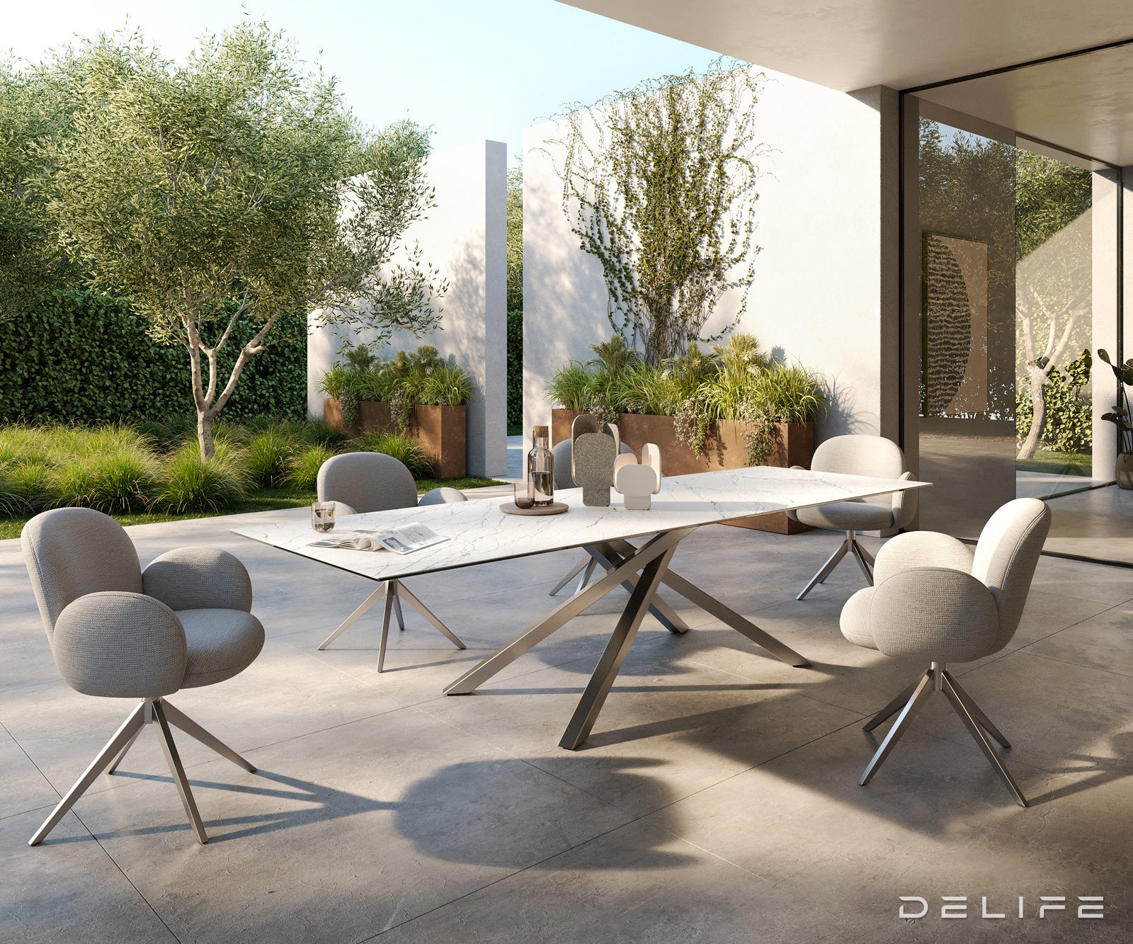 Outdoor miza Edge 300x100cm, Material: keramika Statuarietto