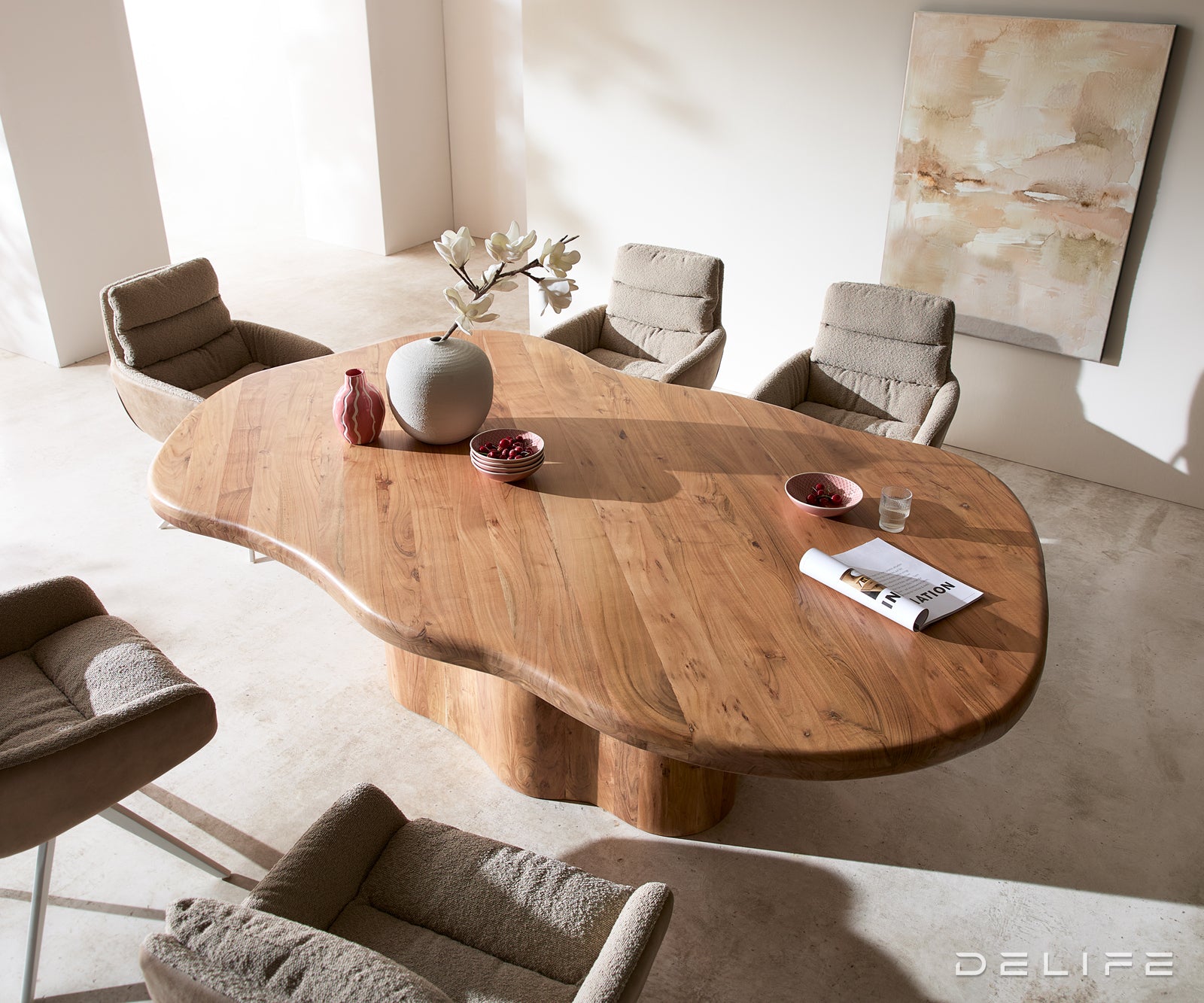 Blagovaonski stol Herkon 240x143cm, Materijal: Bagrem
