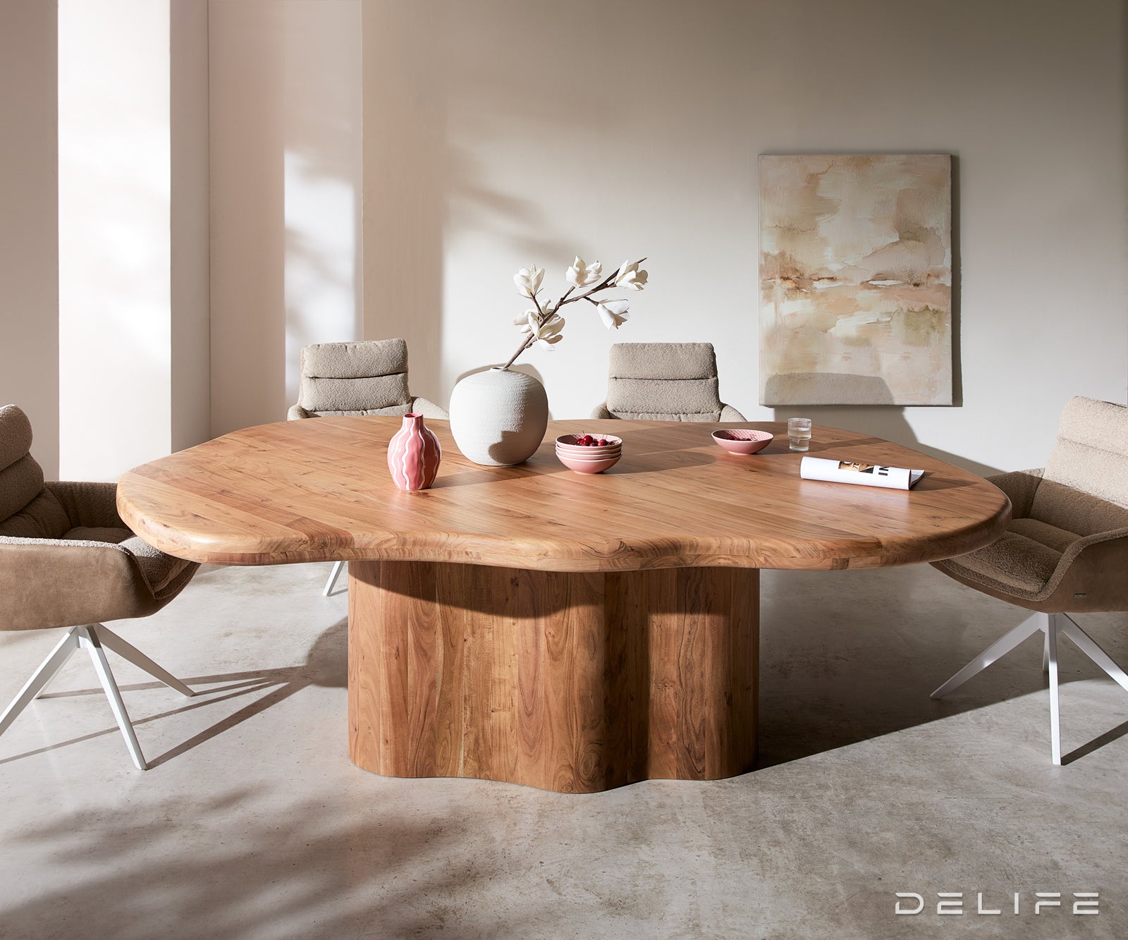 Blagovaonski stol Herkon 240x143cm, Materijal: Bagrem
