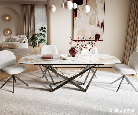 Jedilna miza Edge Boot 180-/220x100 cm, material: keramika Minas Melange