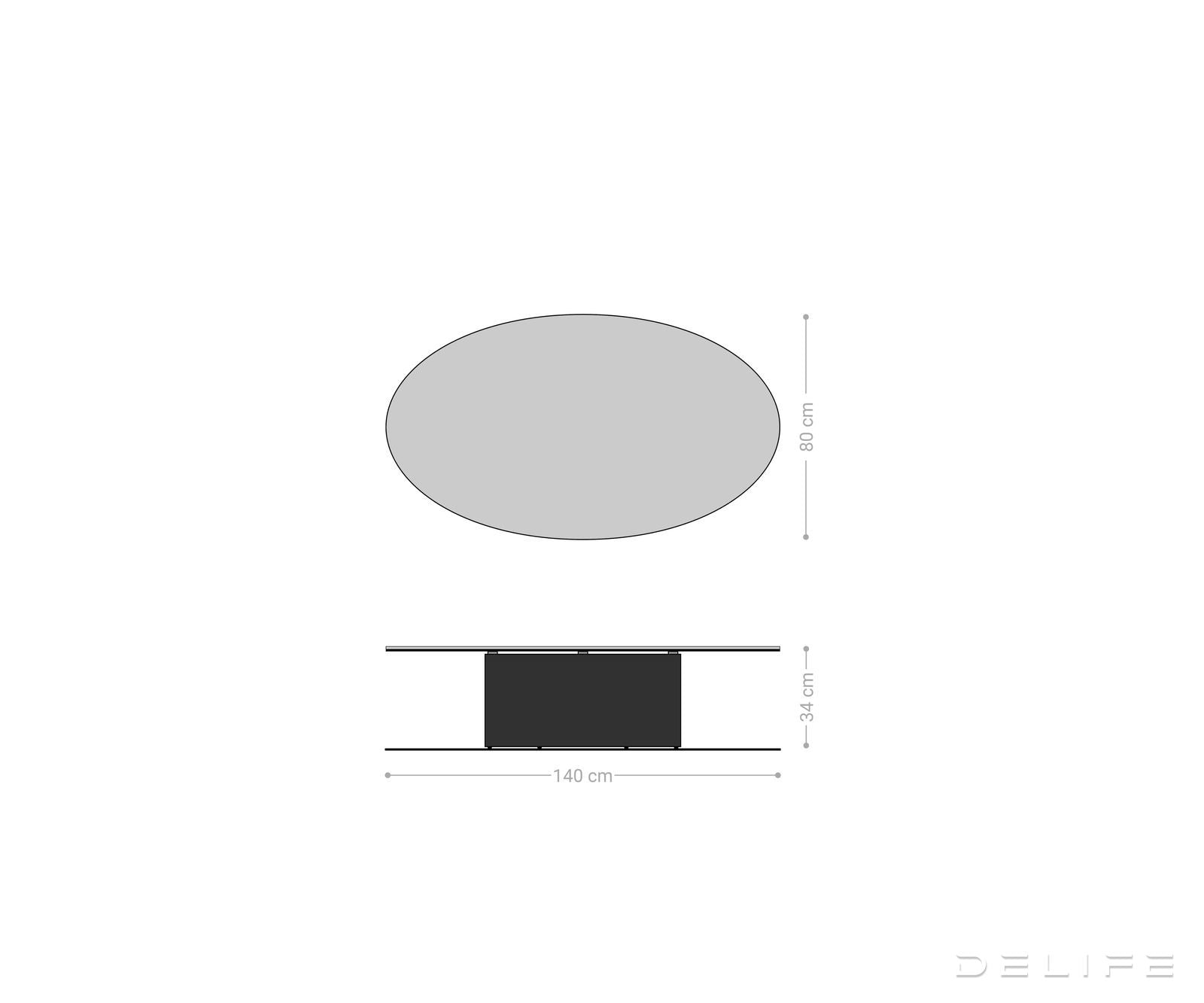 Klub stolić Casilda 140x80cm, Materijal: Keramika Laminam