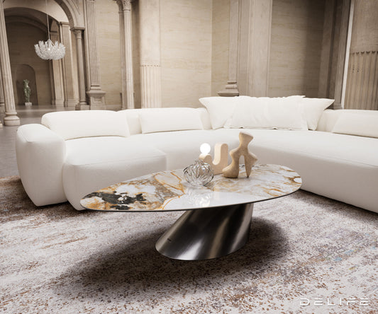 Klubska mizica Edge 140 × 75 cm, material: keramika Patagonia
