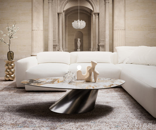 Klubska mizica Edge 140 × 75 cm, material: keramika Patagonia