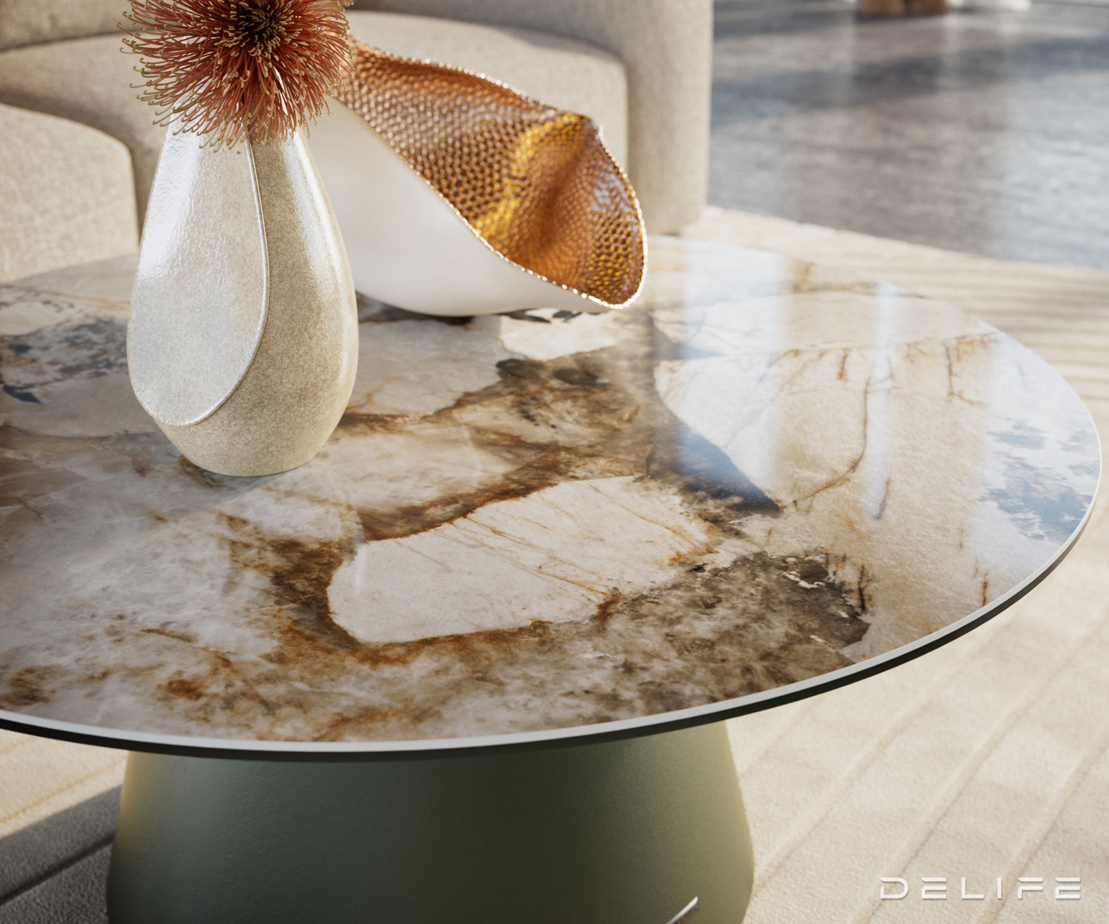 Klub stolić Edge 90x90cm, Materijal: Keramika