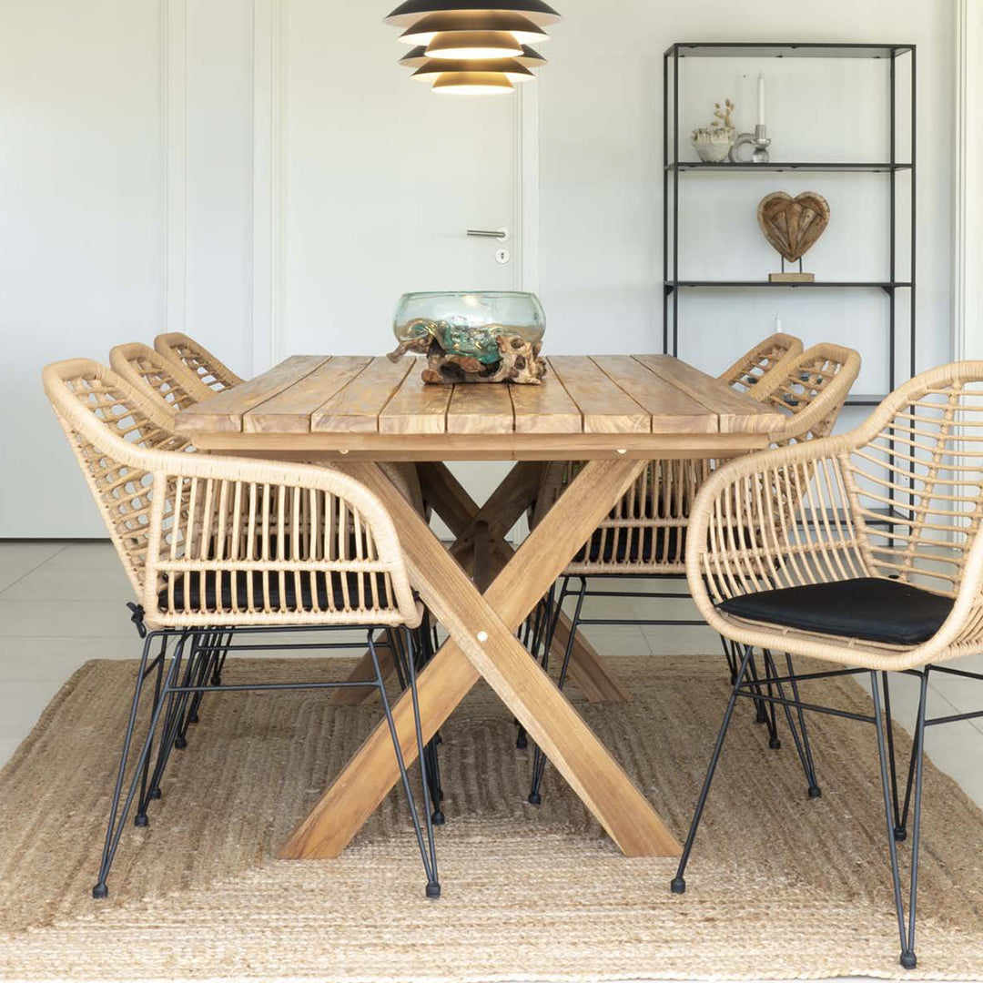 Fiksna miza Murcia, Material: Teak