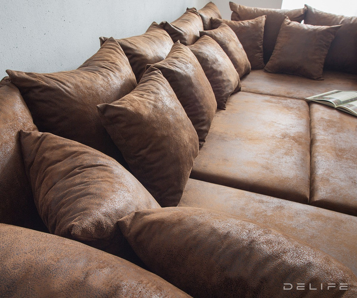 Kotna sedežna garnitura Clovis 300x185cm, Material: Mikrovelur