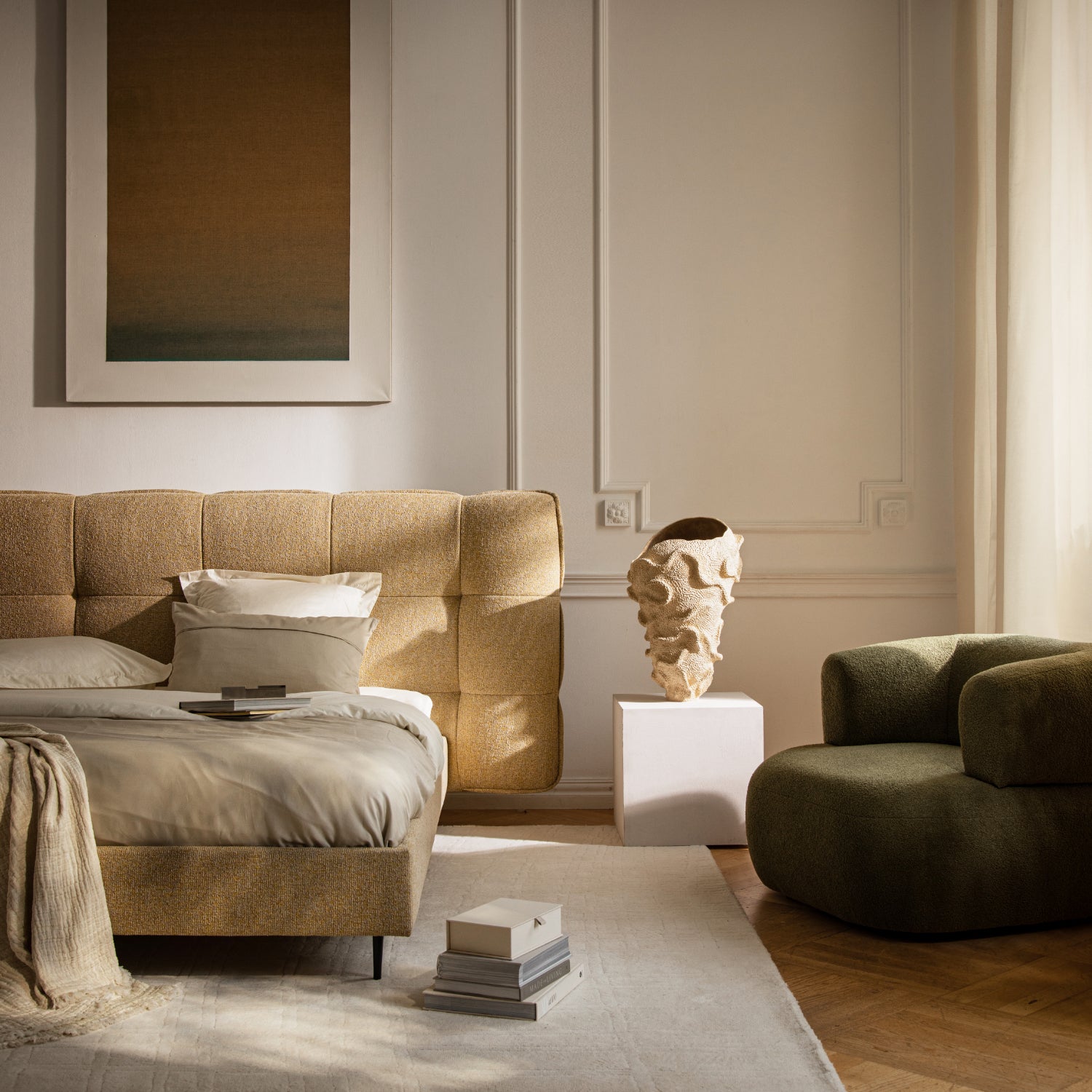 Postelja Eric, Material: Strukturirana tkanina