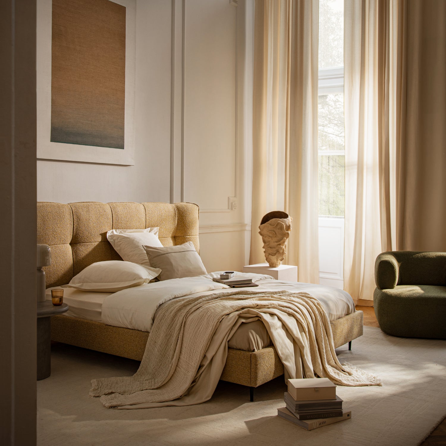 Postelja Eric, Material: Strukturirana tkanina