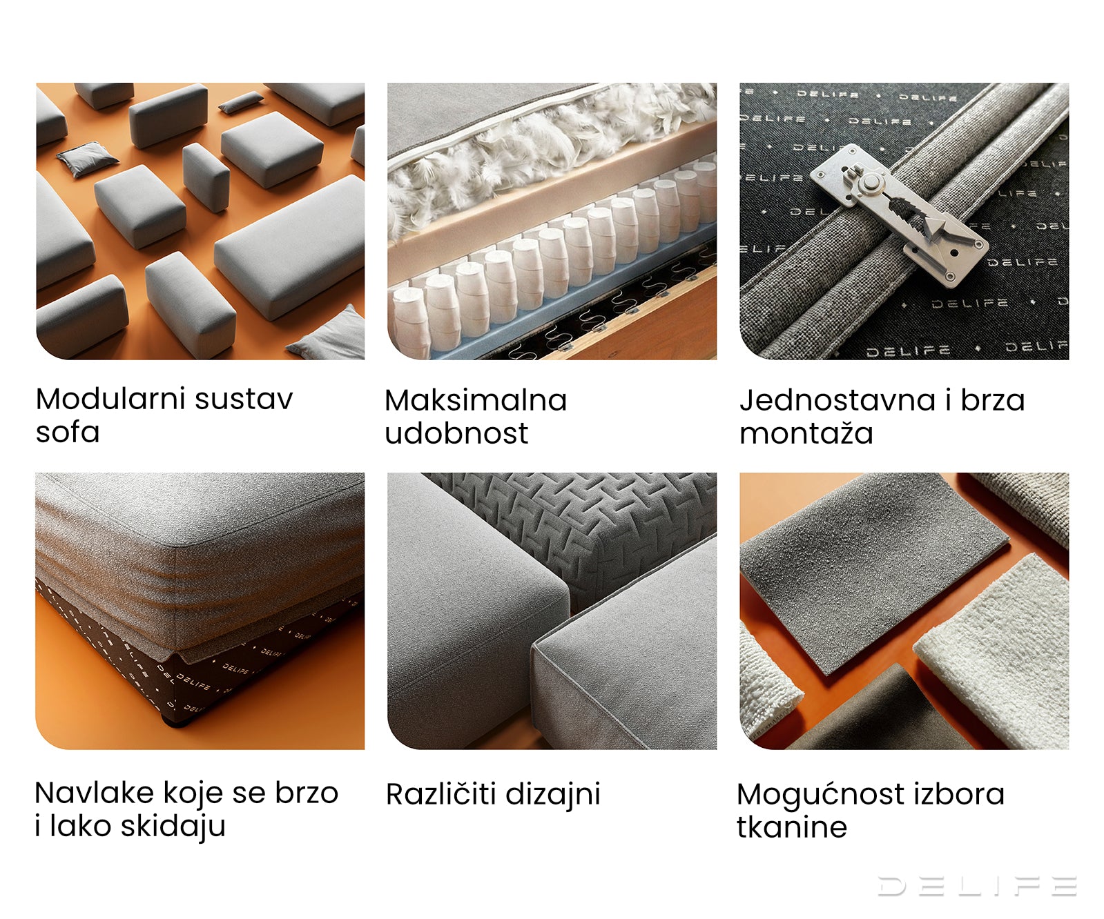 Modularna sedežna garnitura Freestyle 360x290 cm, Material: Mikrofibra