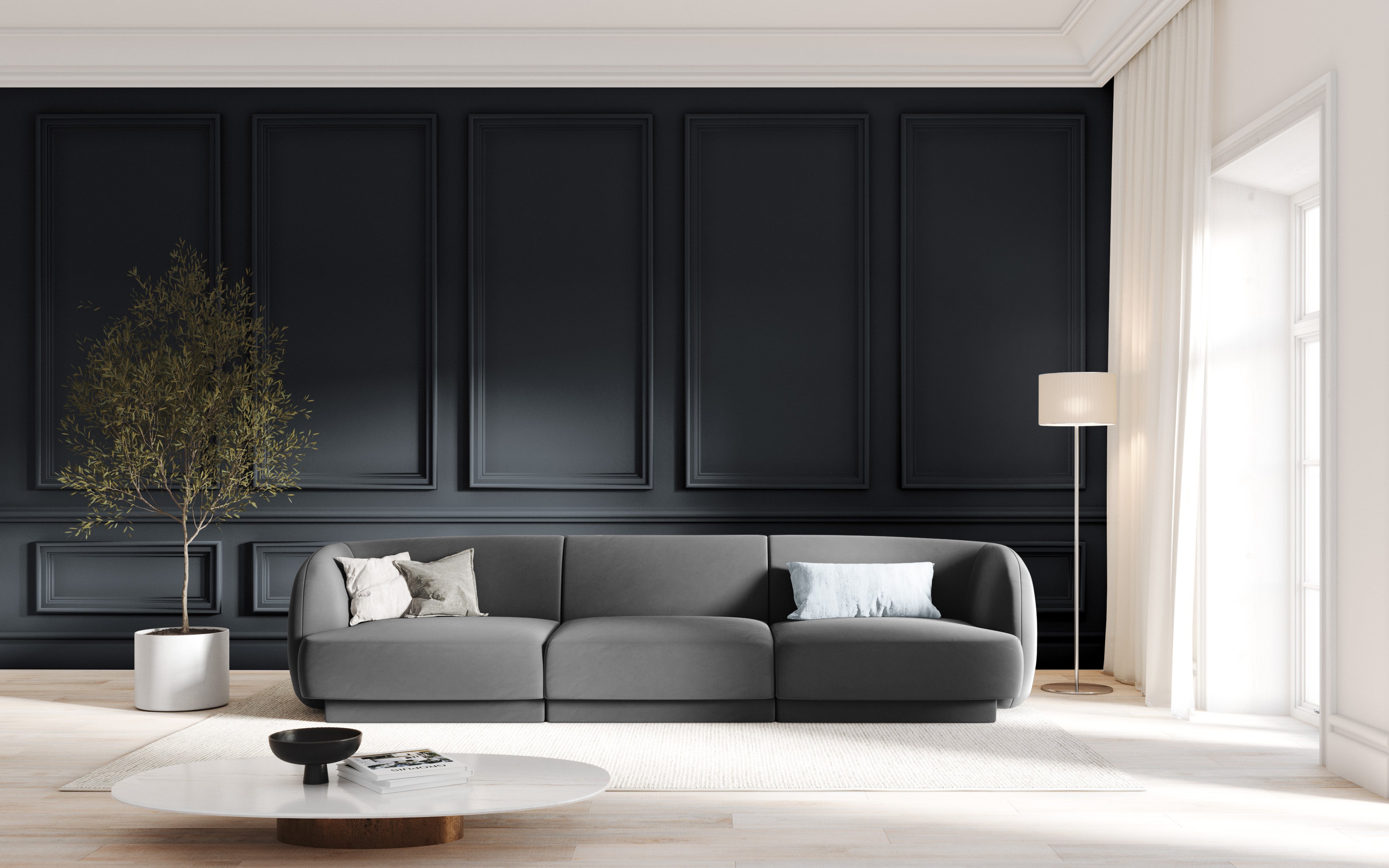 Sofa Miley 255x90cm, Material: žamet