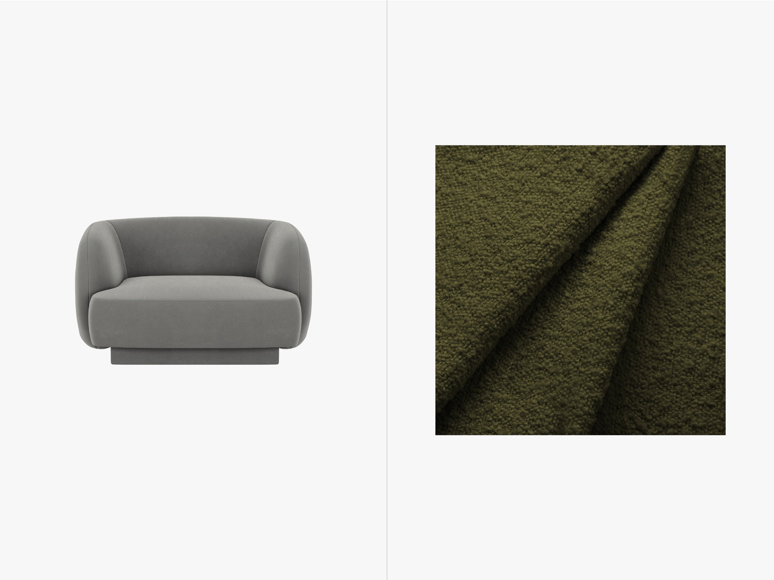 Fotelj Miley 103x90 cm, Material: Bouclé