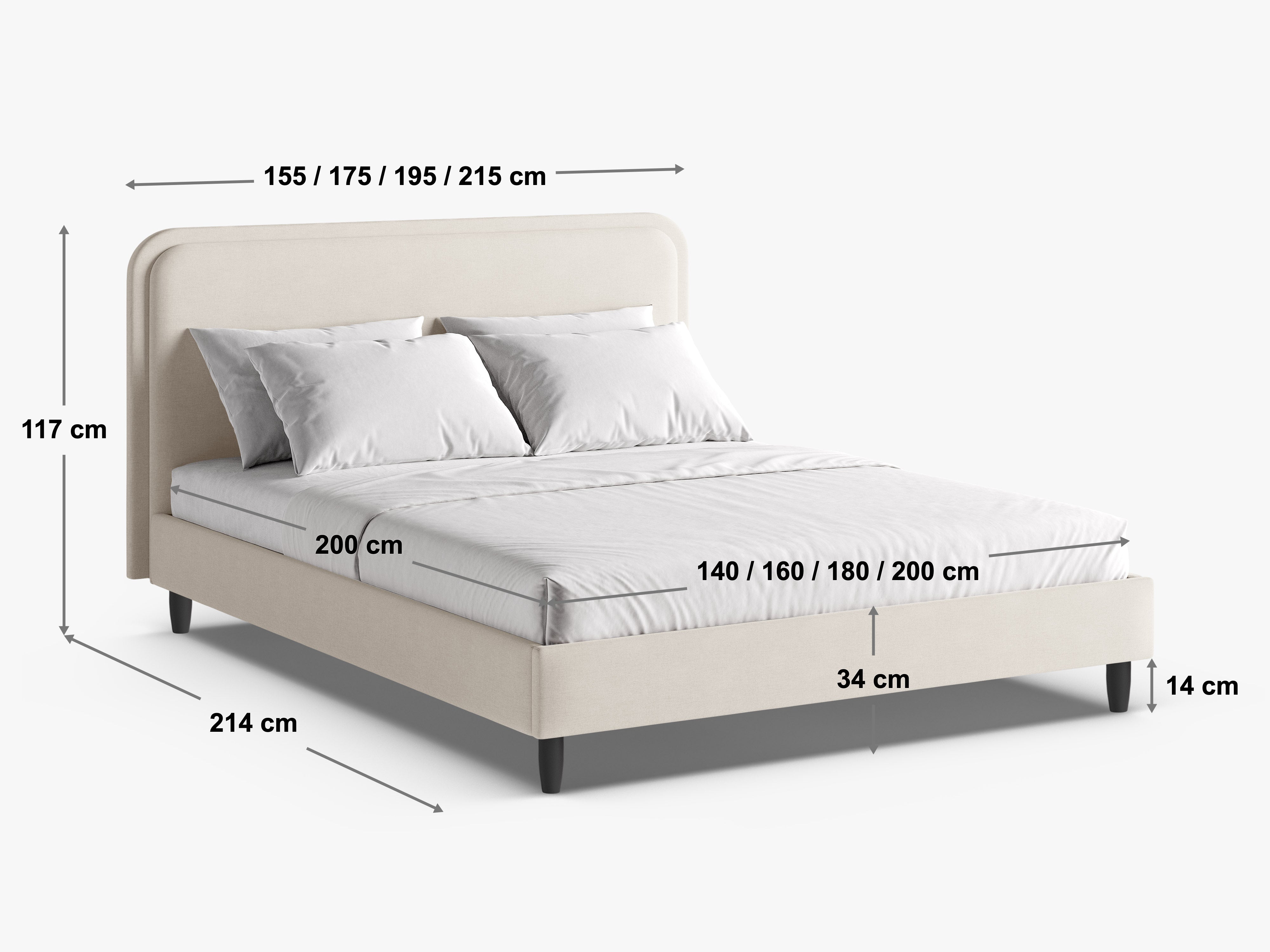 Postelja Aveline, Material: Bouclé