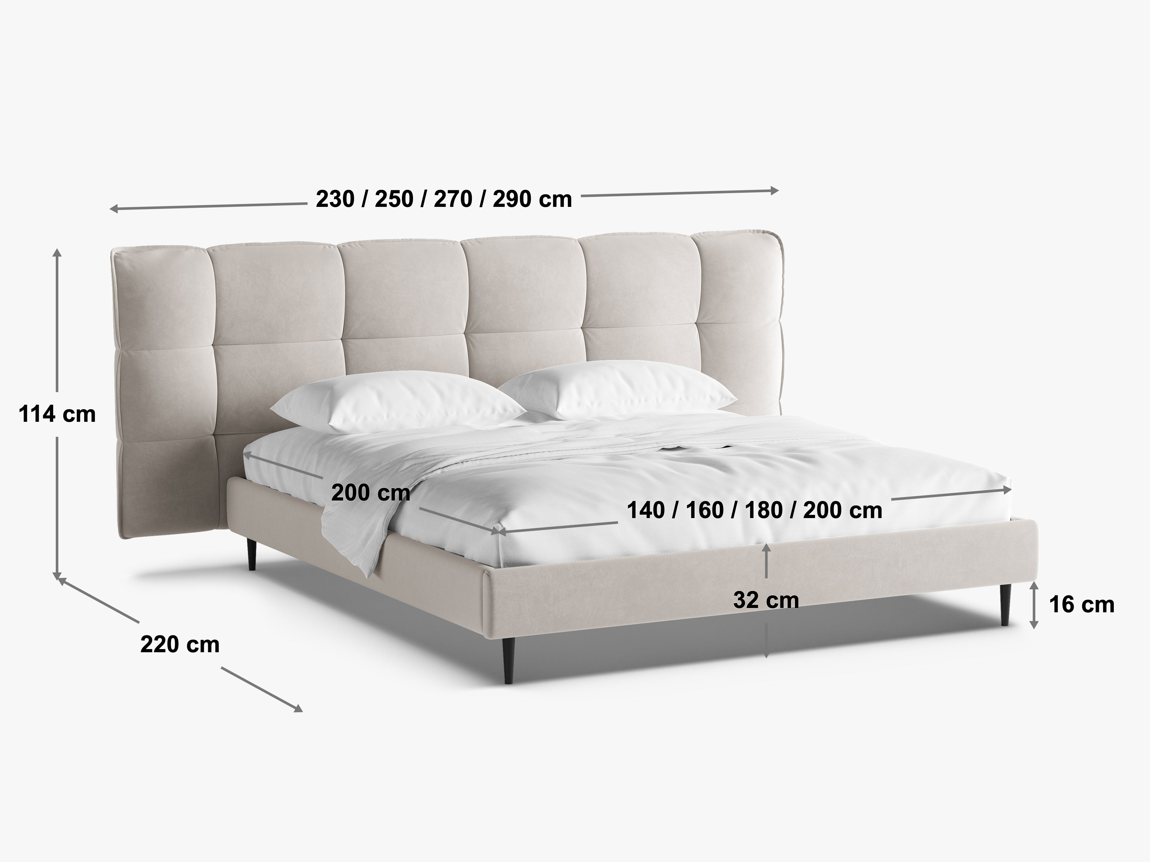 Postelja Eric, material: bouclé