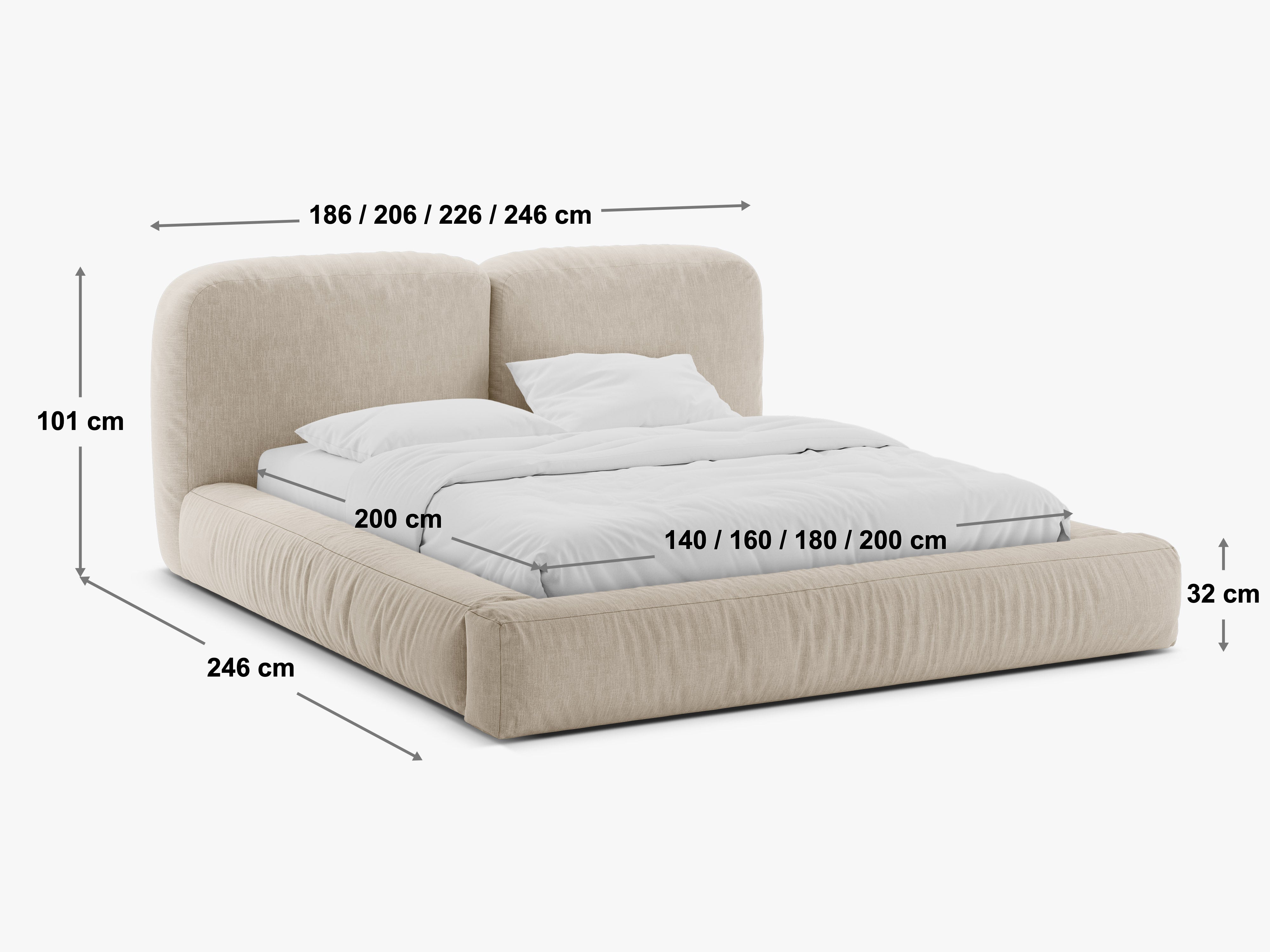 Postelja Martina, Material: Rebrasta tkanina