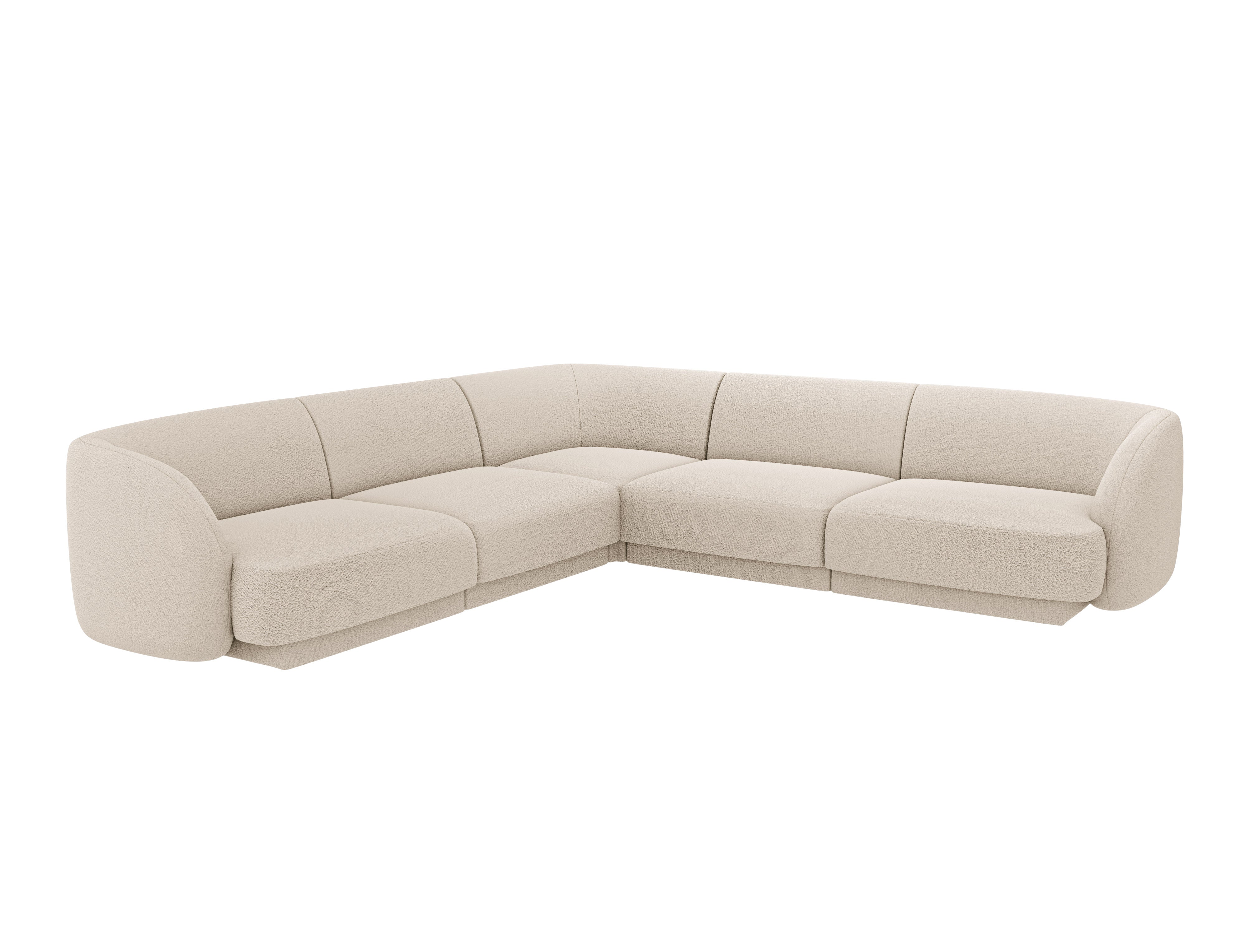 Kotna sedežna garnitura Miley 255x255 cm, Material: Bouclé