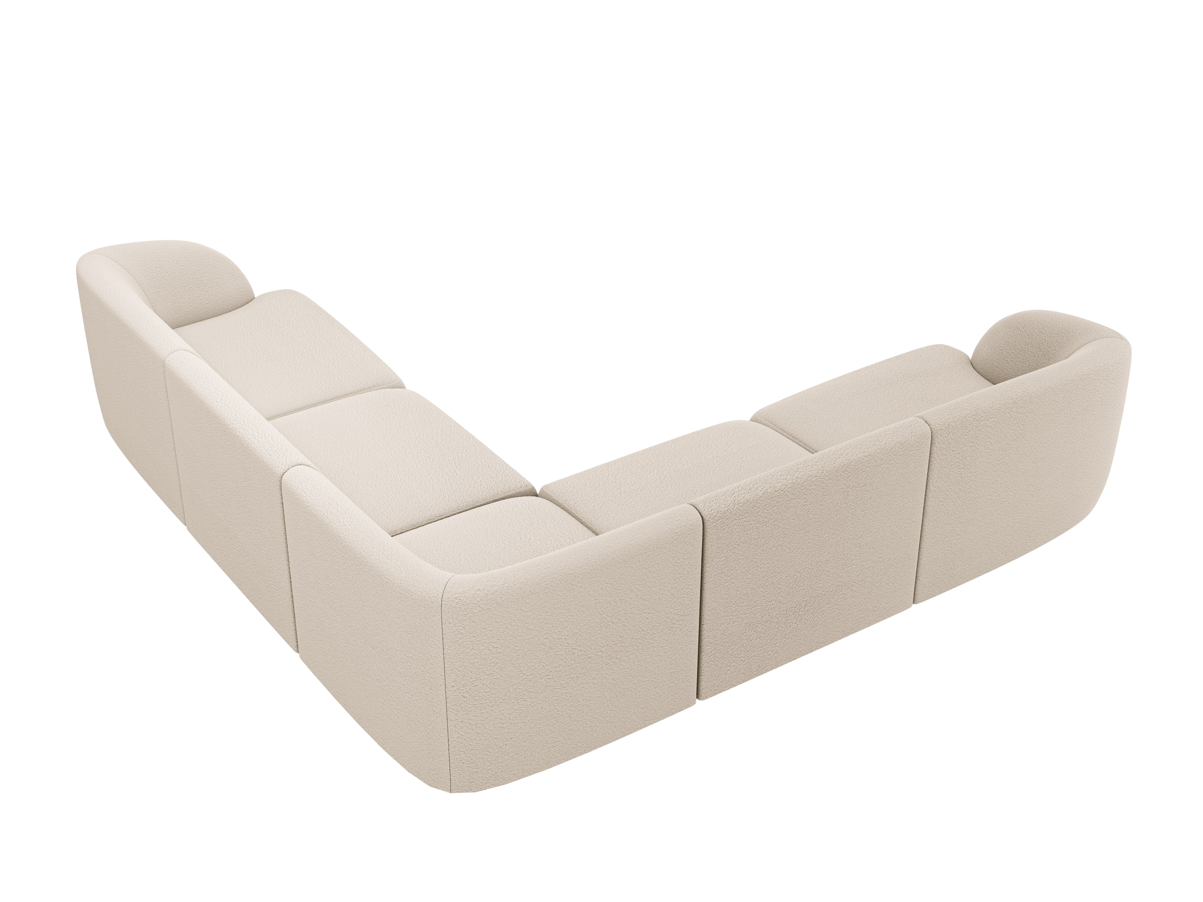 Kotna sedežna garnitura Miley 255x255 cm, Material: Bouclé