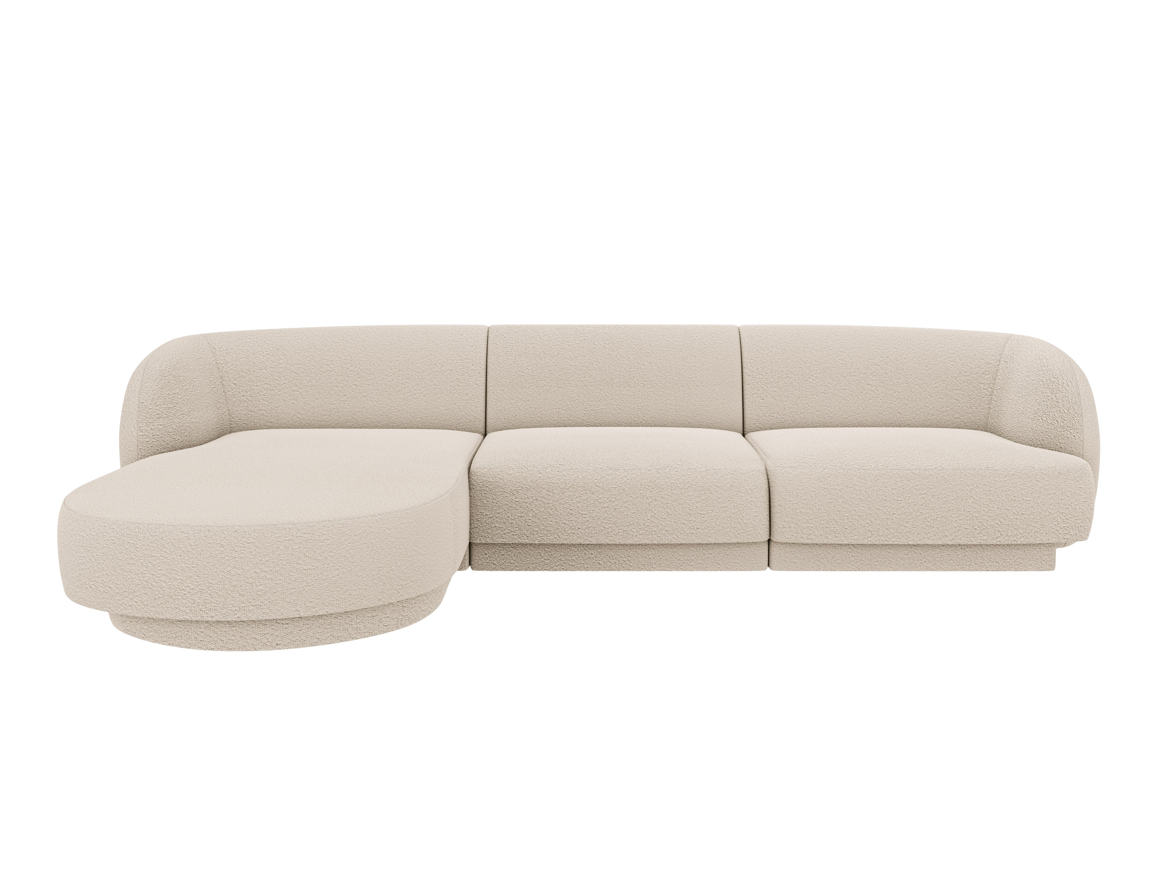 Kotna sedežna garnitura Miley 255x165 cm, material: boucle