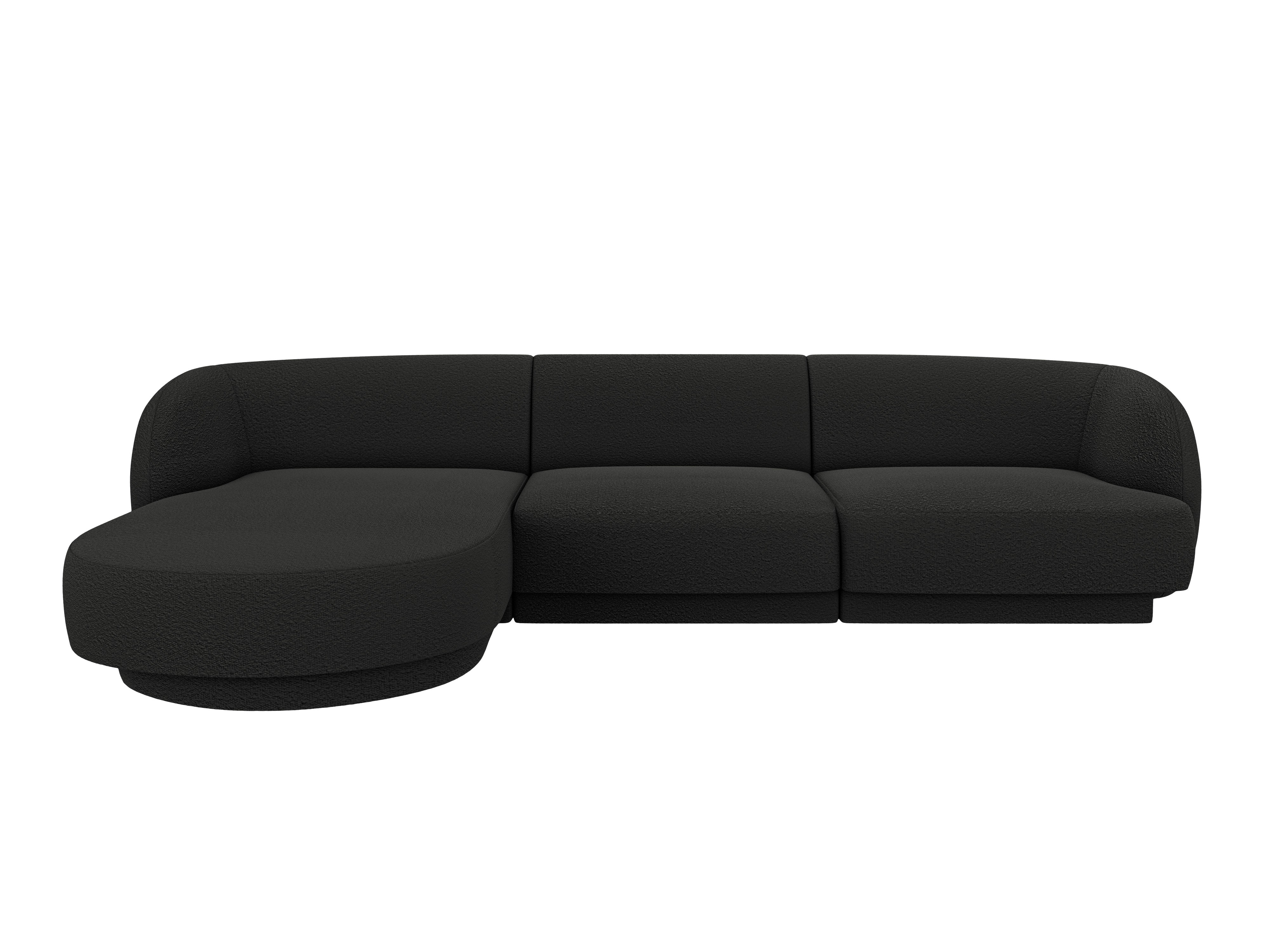 Kotna sedežna garnitura Miley 255x165 cm, material: boucle