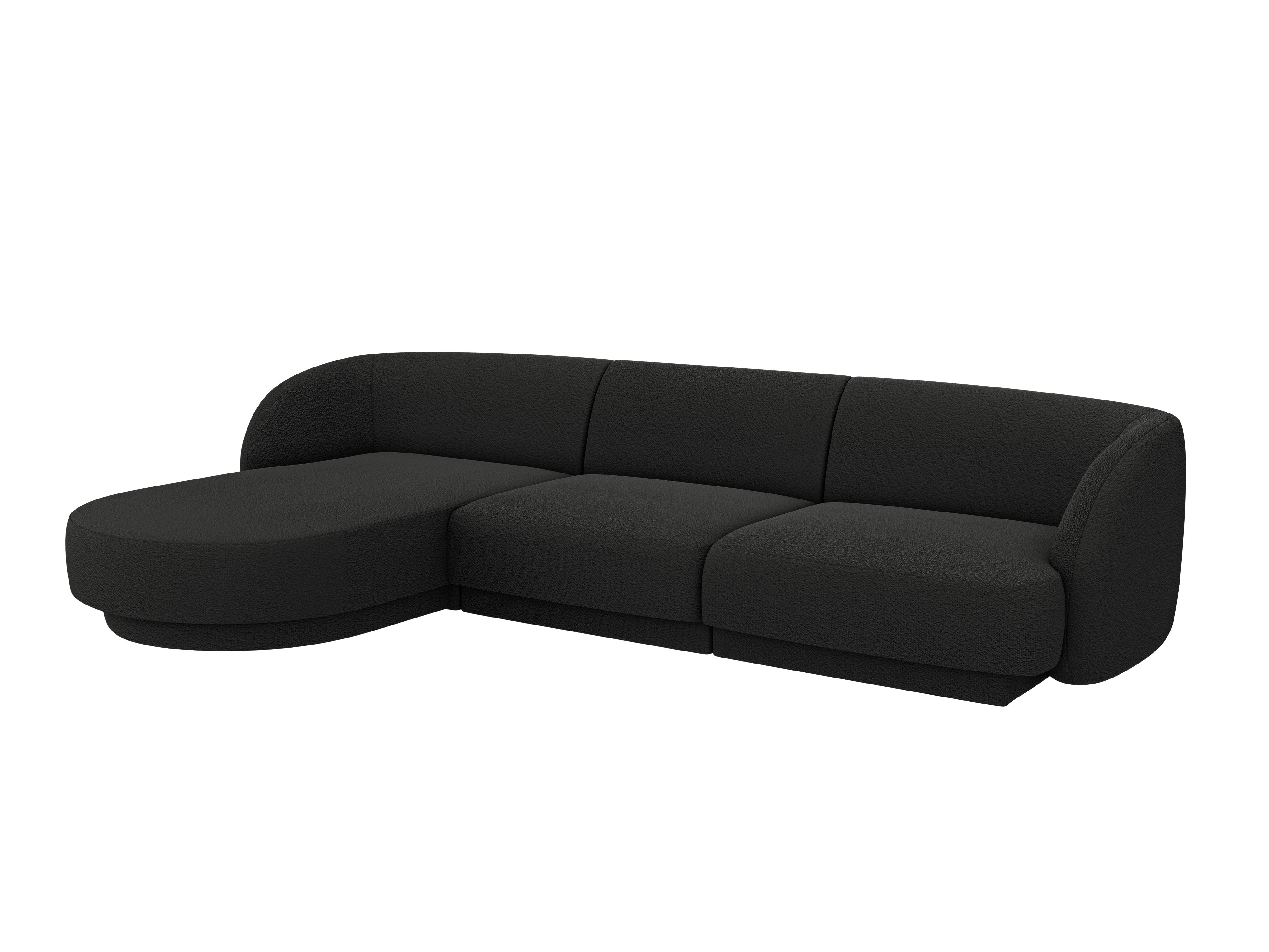 Kotna sedežna garnitura Miley 255x165 cm, material: boucle