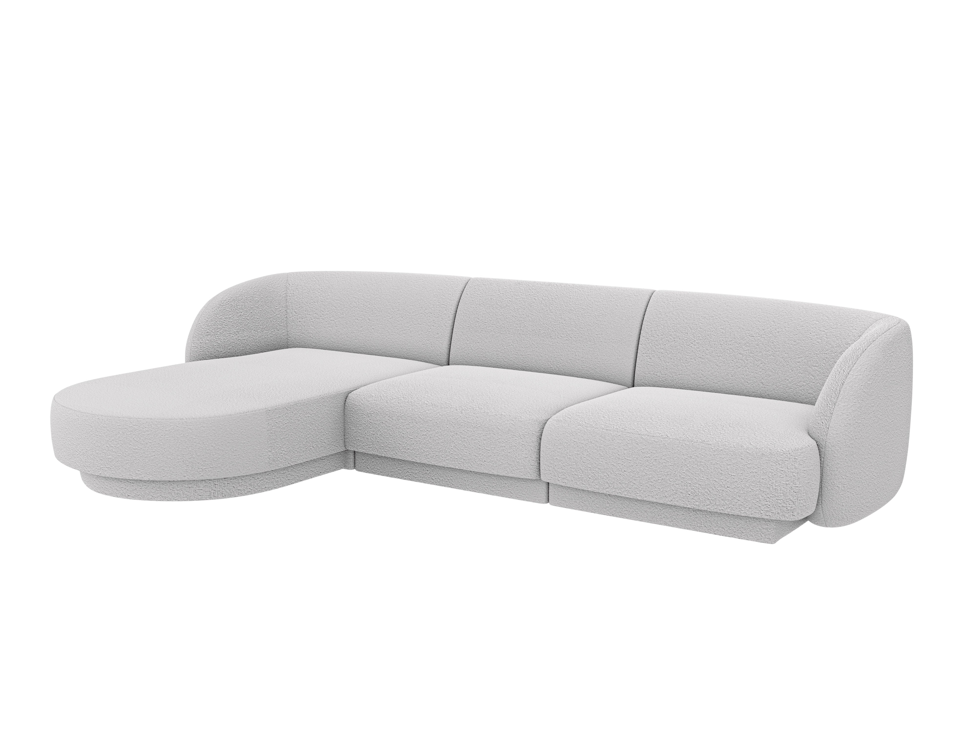 Kotna sedežna garnitura Miley 255x165 cm, material: boucle