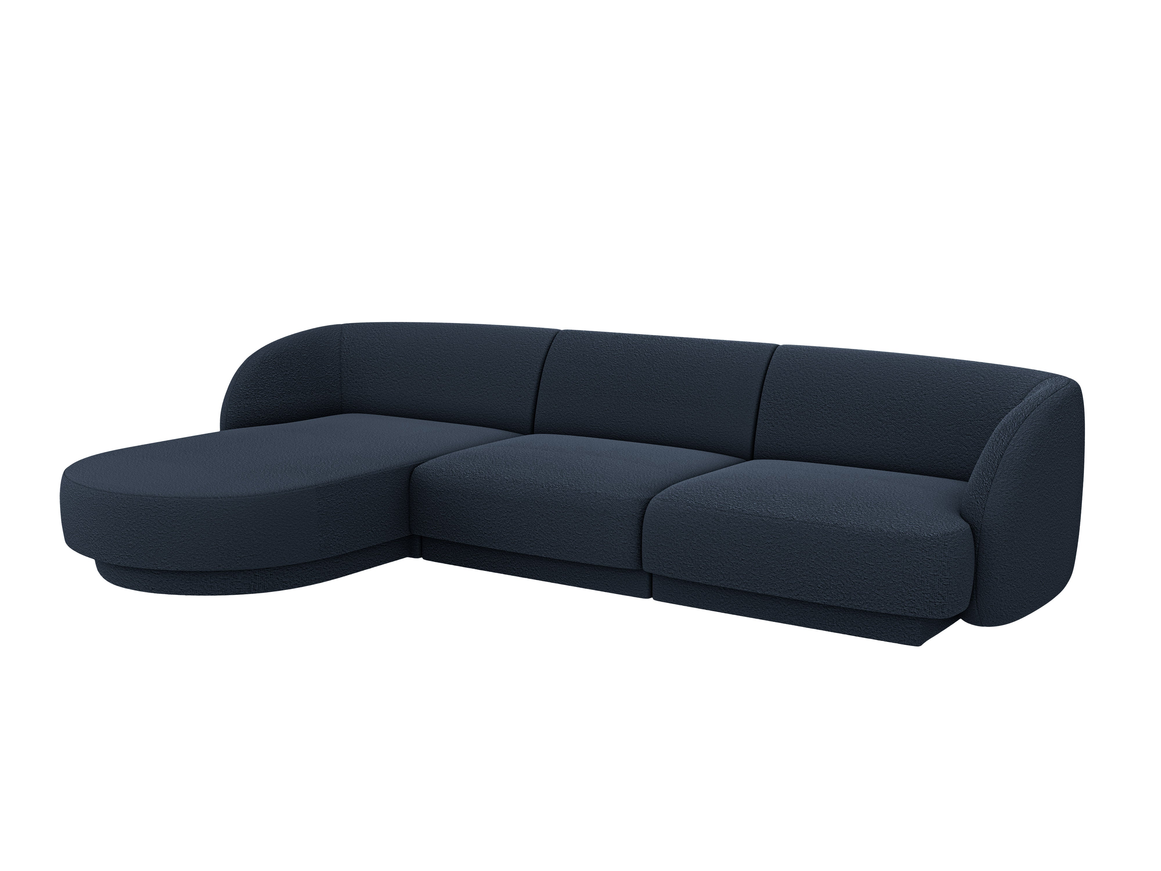 Kotna sedežna garnitura Miley 255x165 cm, material: boucle