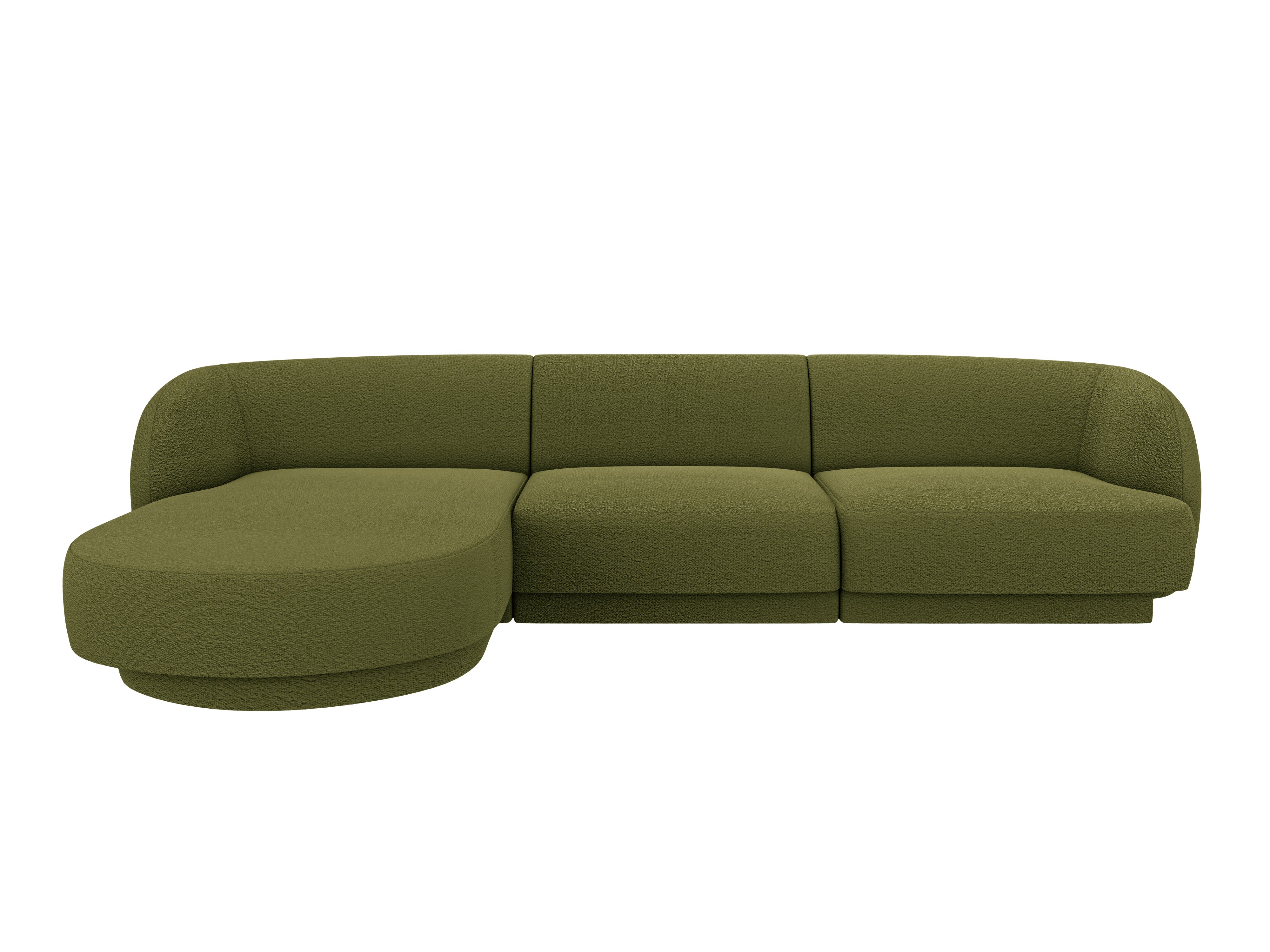 Kotna sedežna garnitura Miley 255x165 cm, material: boucle