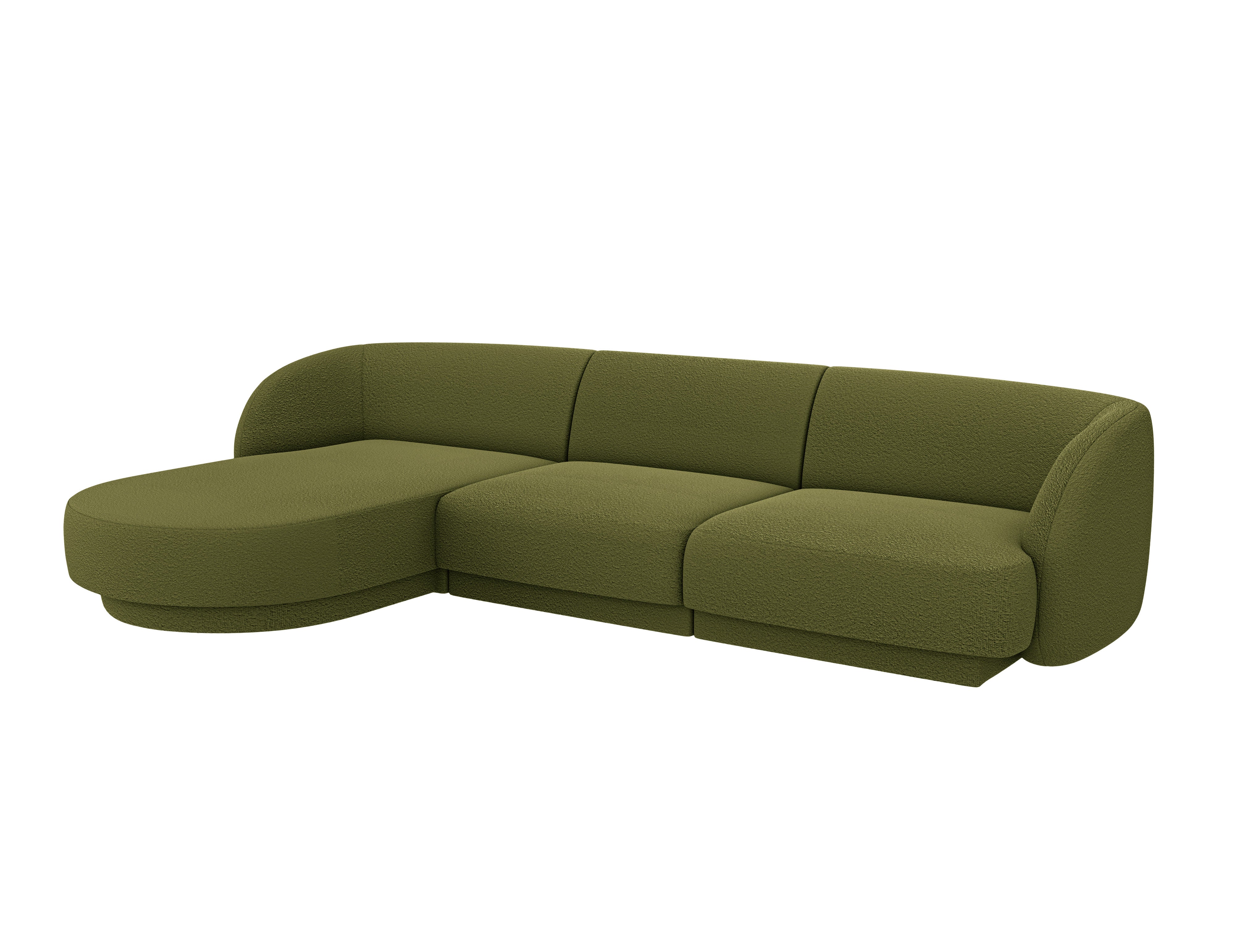 Kotna sedežna garnitura Miley 255x165 cm, material: boucle