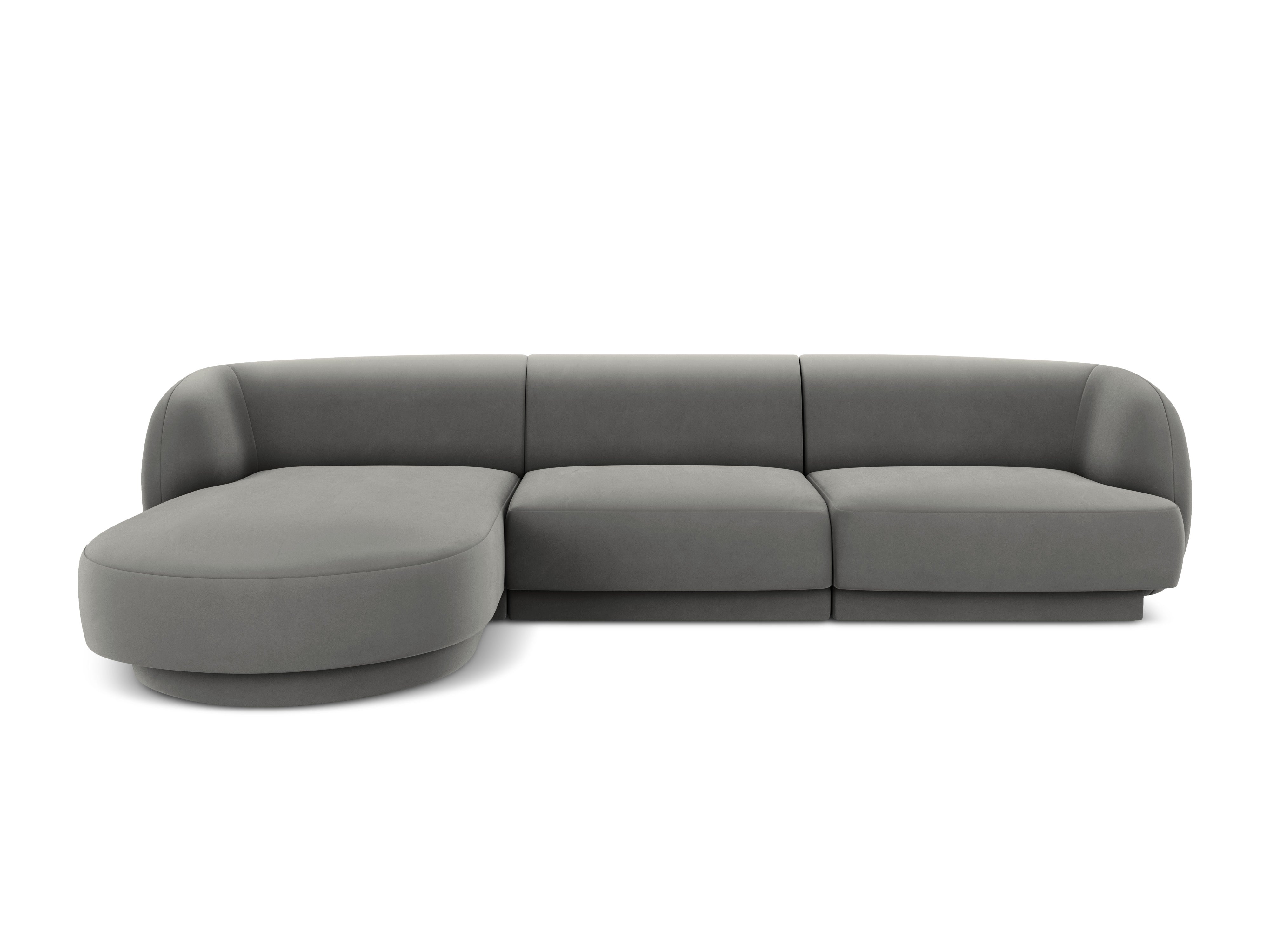 Kotna sedežna garnitura Miley 255x165cm, Material: žamet