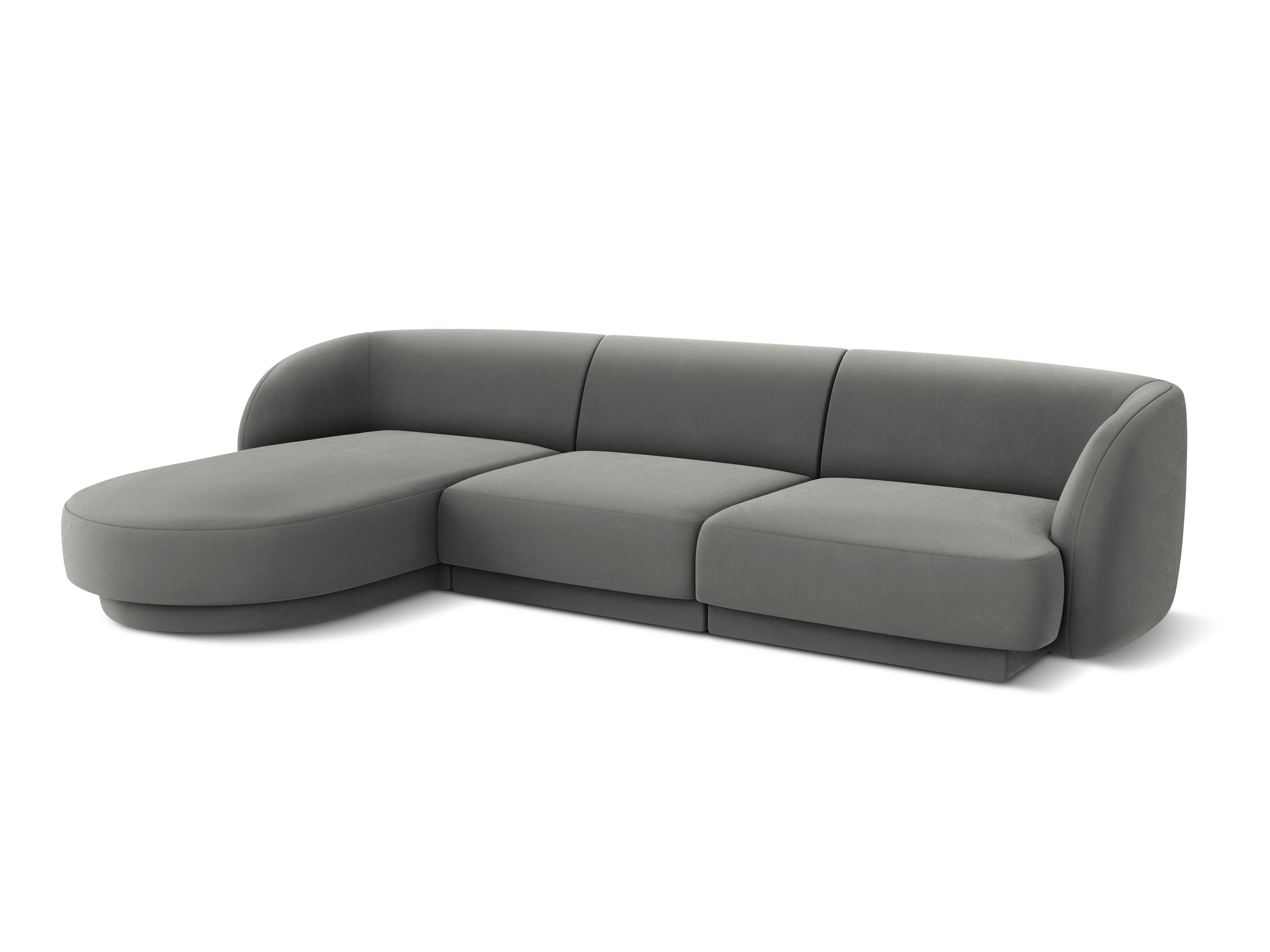 Kotna sedežna garnitura Miley 255x165cm, Material: žamet