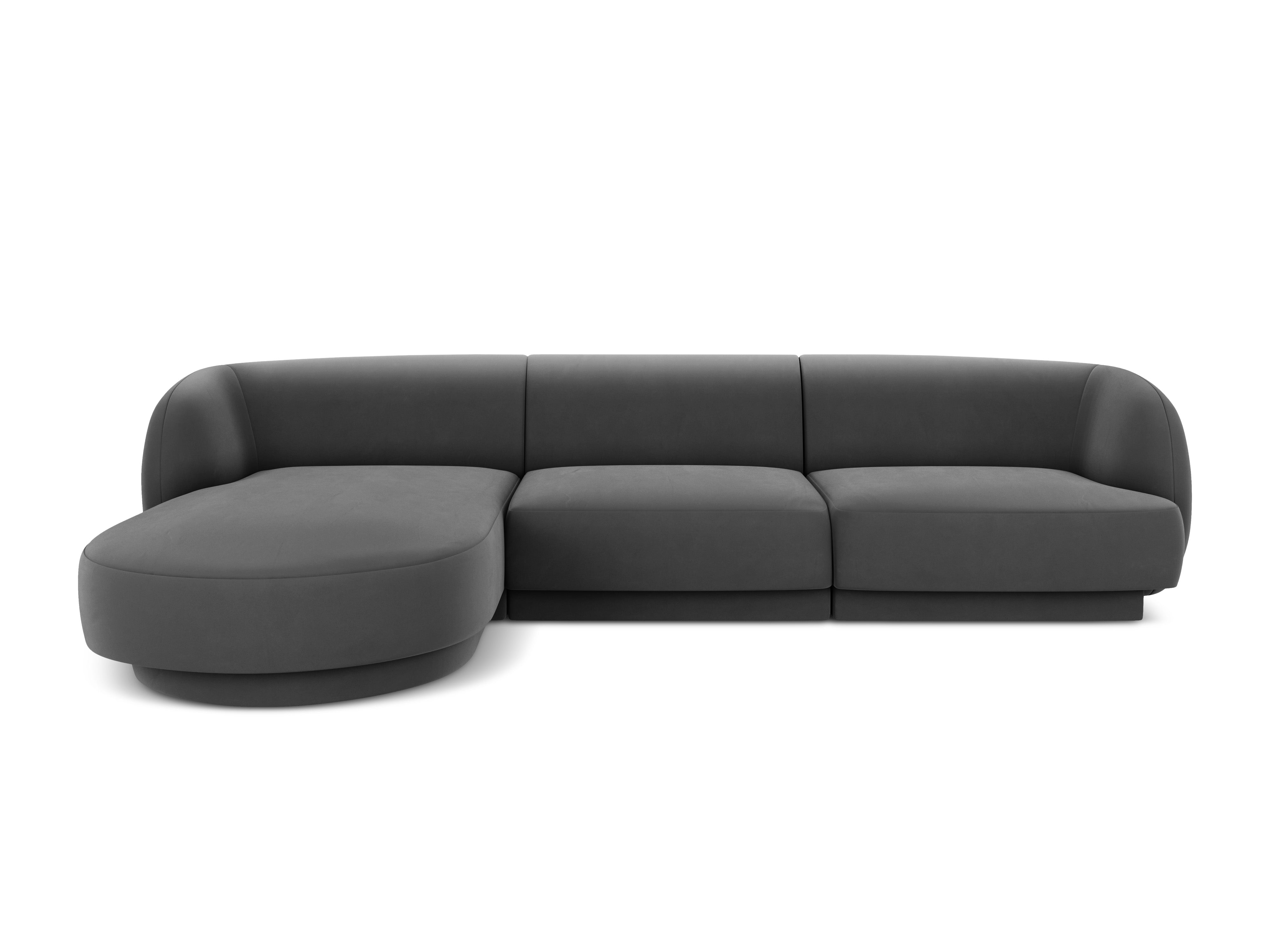 Kotna sedežna garnitura Miley 255x165cm, Material: žamet