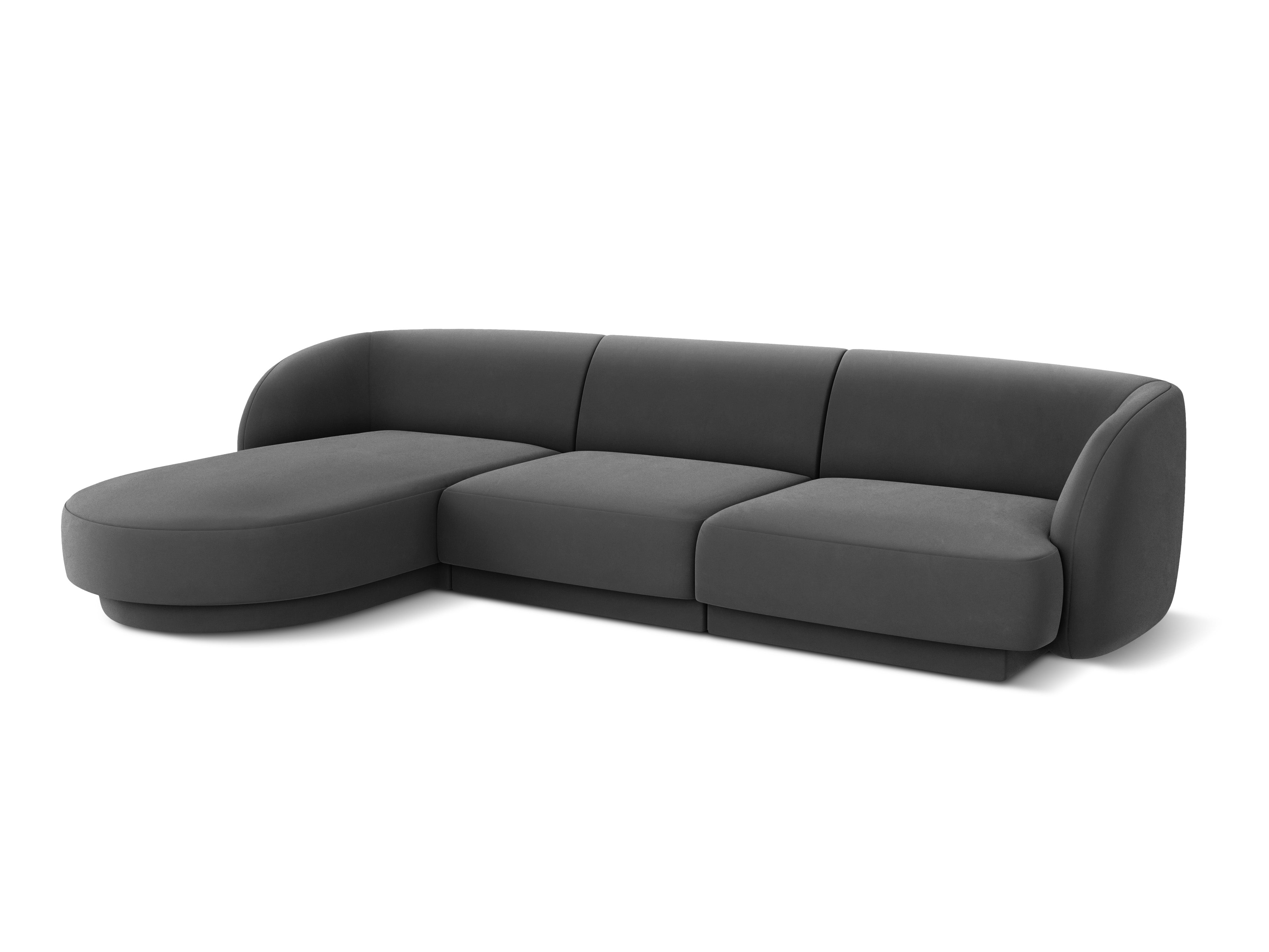 Kotna sedežna garnitura Miley 255x165cm, Material: žamet