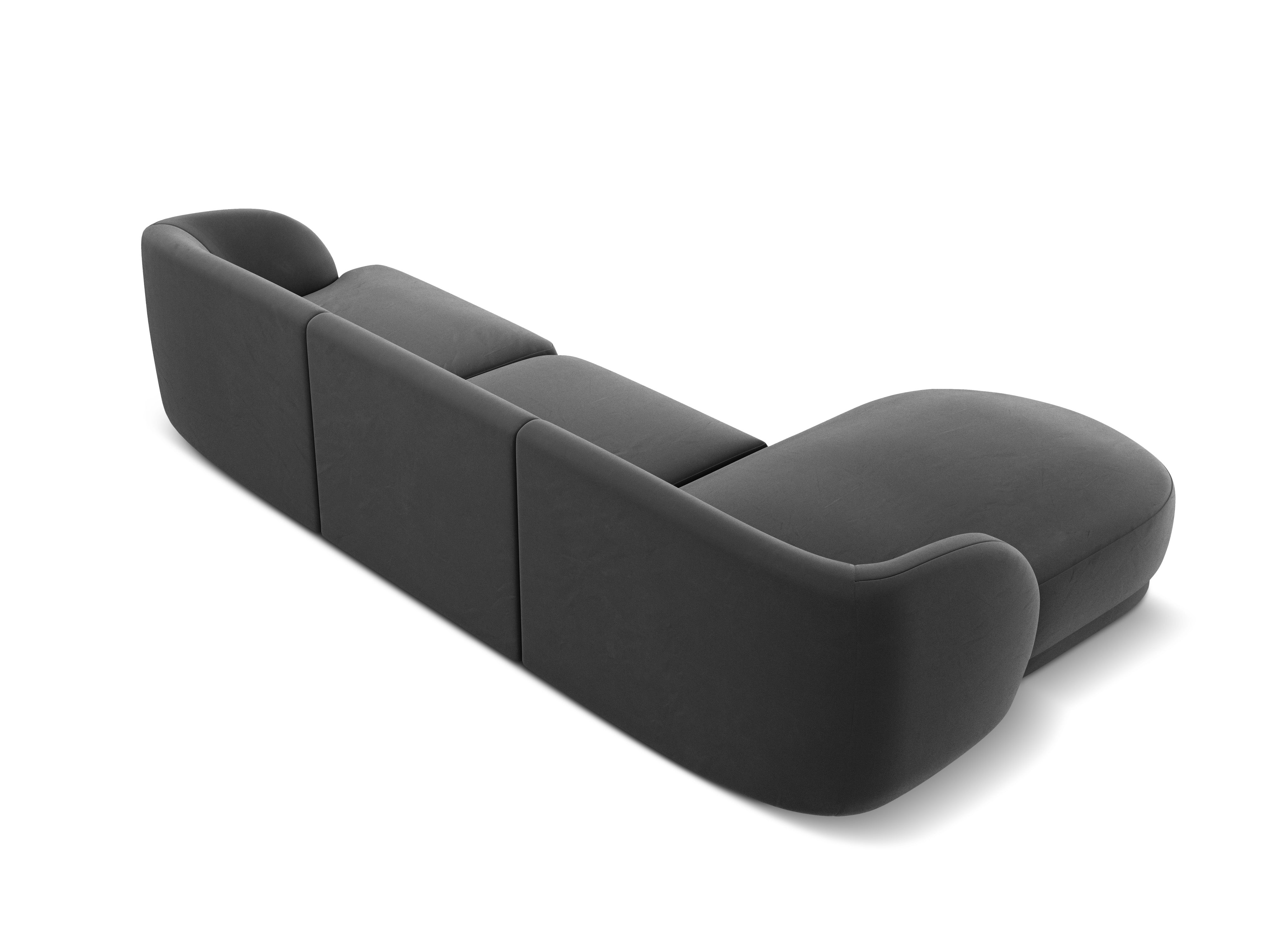 Kotna sedežna garnitura Miley 255x165cm, Material: žamet