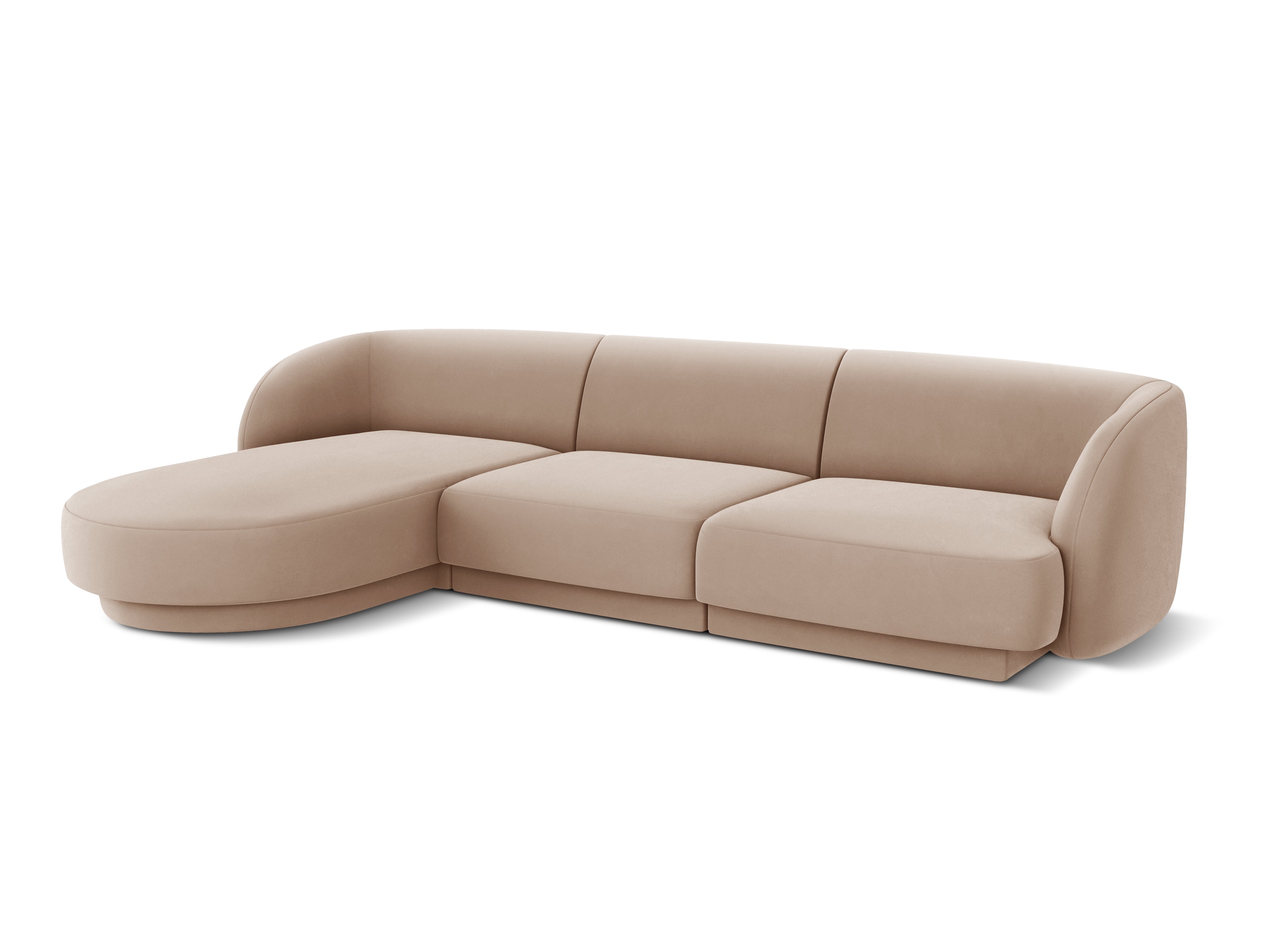 Kotna sedežna garnitura Miley 255x165cm, Material: žamet
