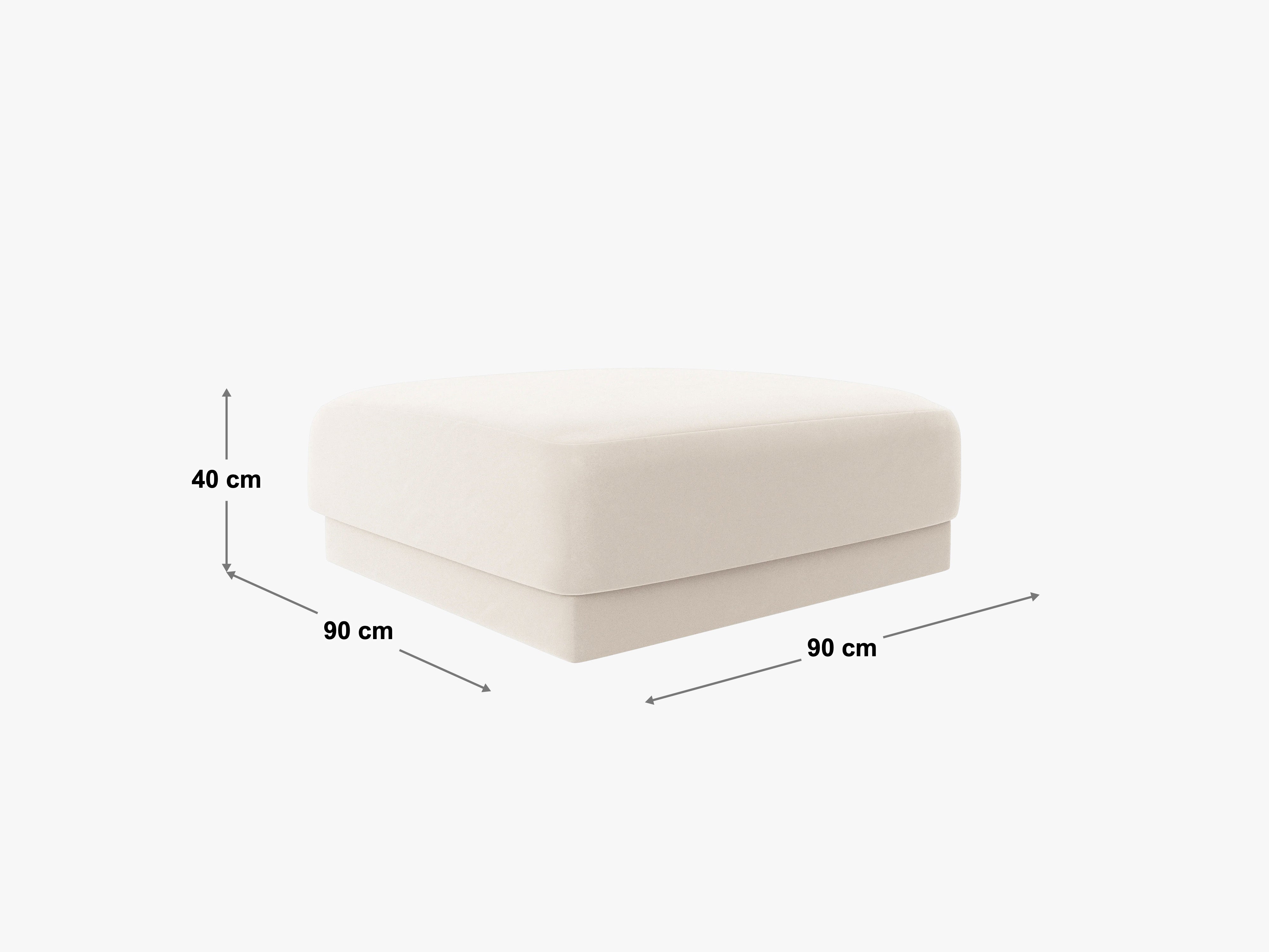 Miley taburet 90x90 cm, Material: chenille