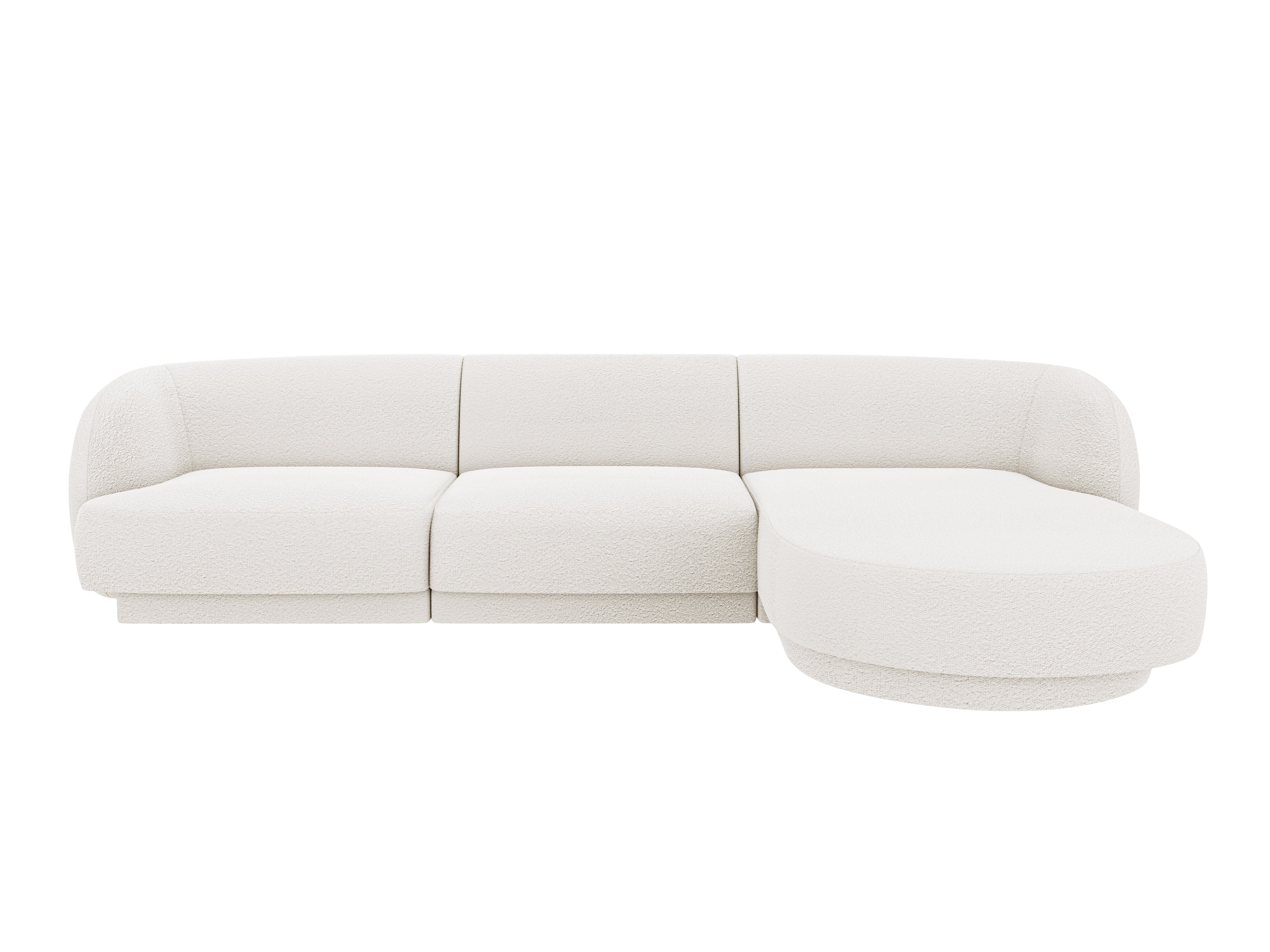 Kotna sedežna garnitura Miley 255x165 cm, material: boucle