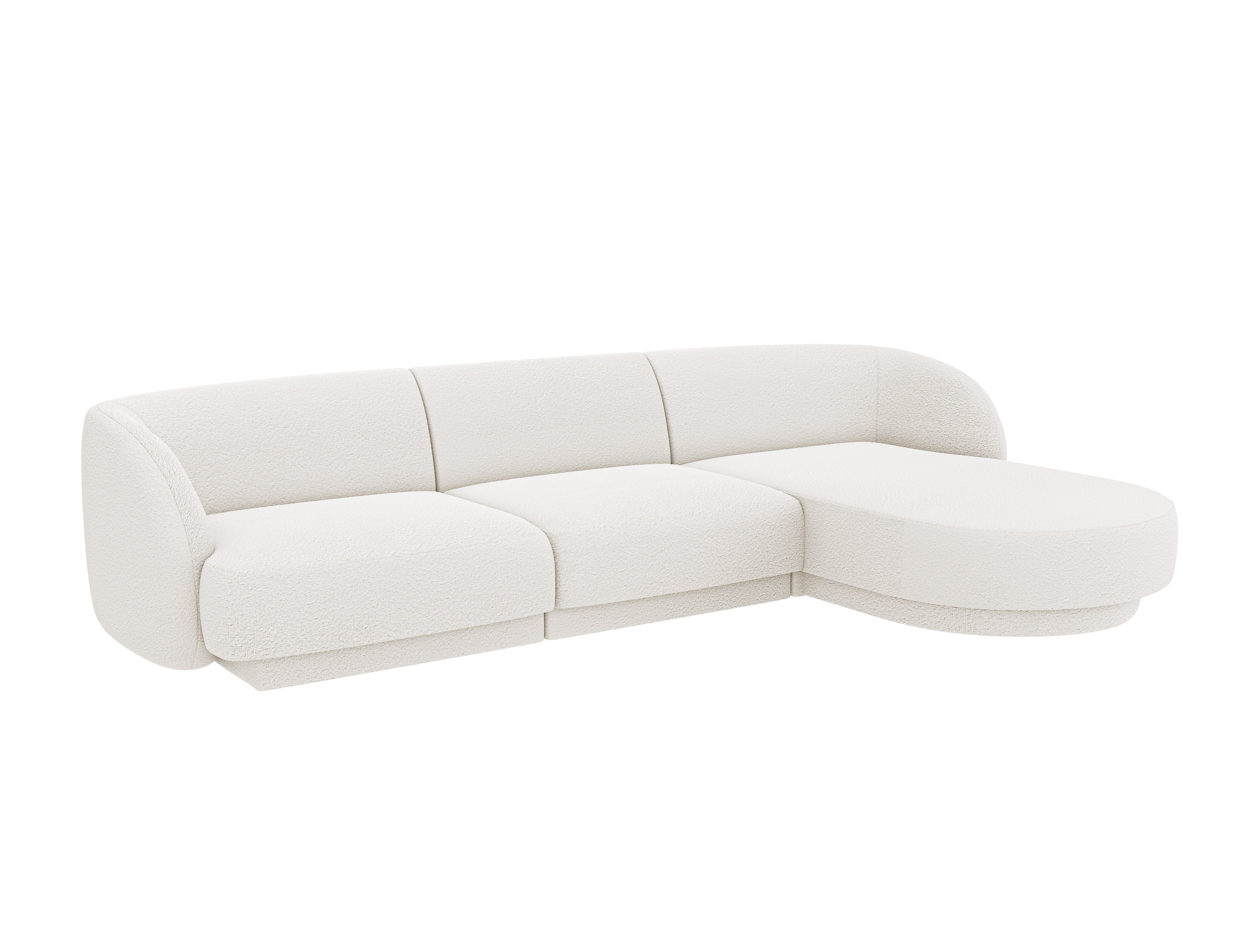 Kotna sedežna garnitura Miley 255x165 cm, material: boucle