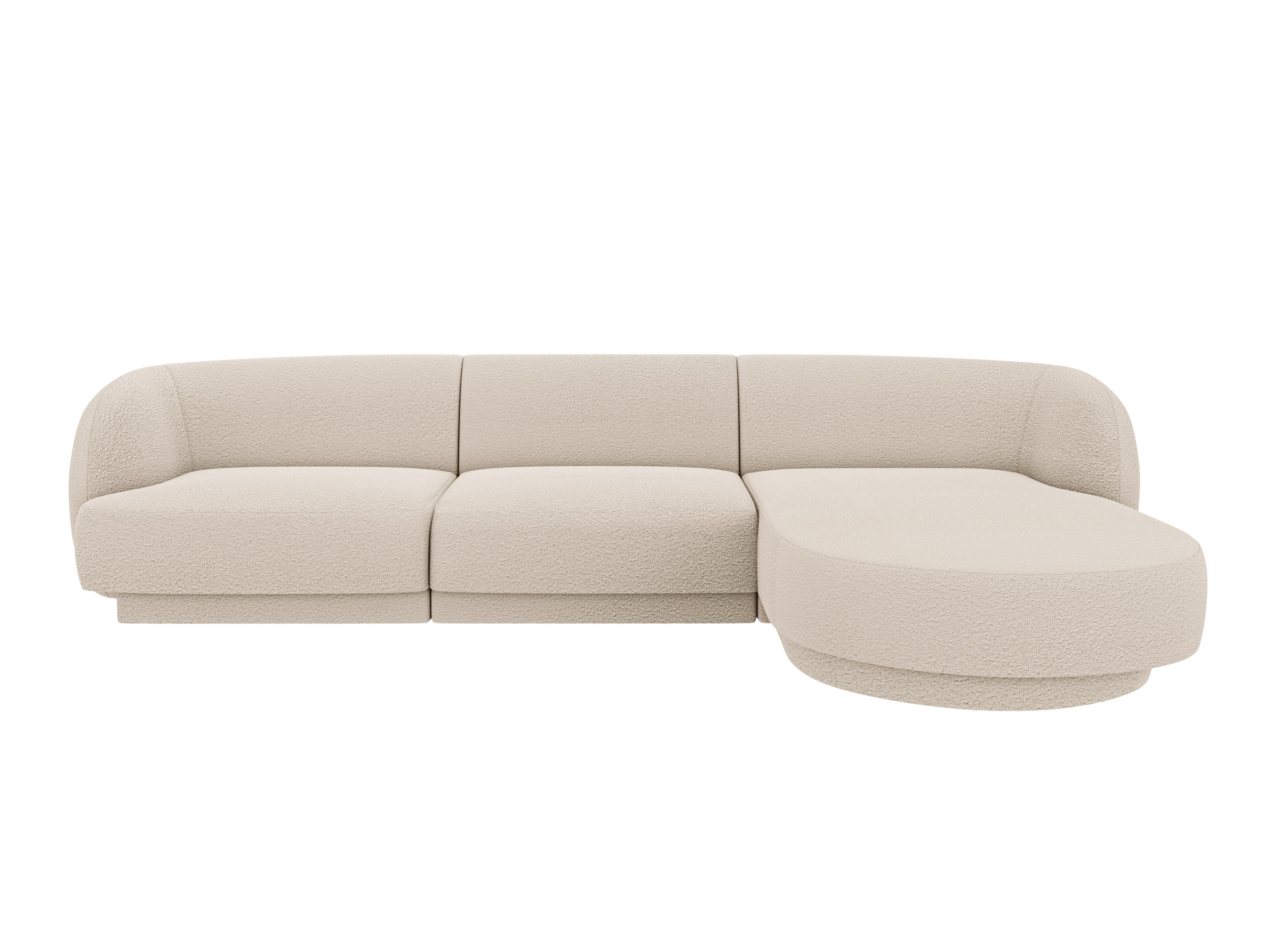Kotna sedežna garnitura Miley 255x165 cm, material: boucle