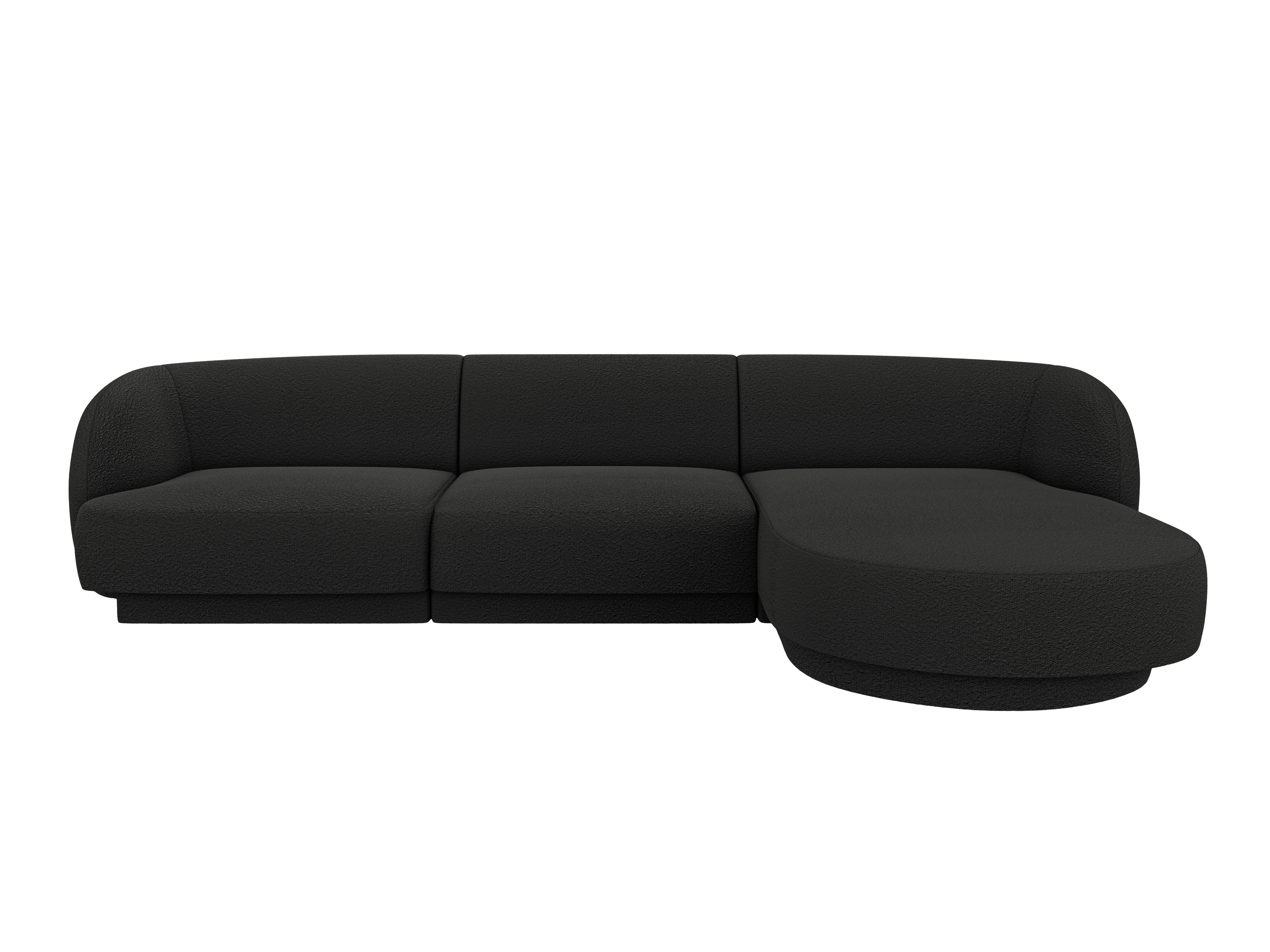 Kotna sedežna garnitura Miley 255x165 cm, material: boucle