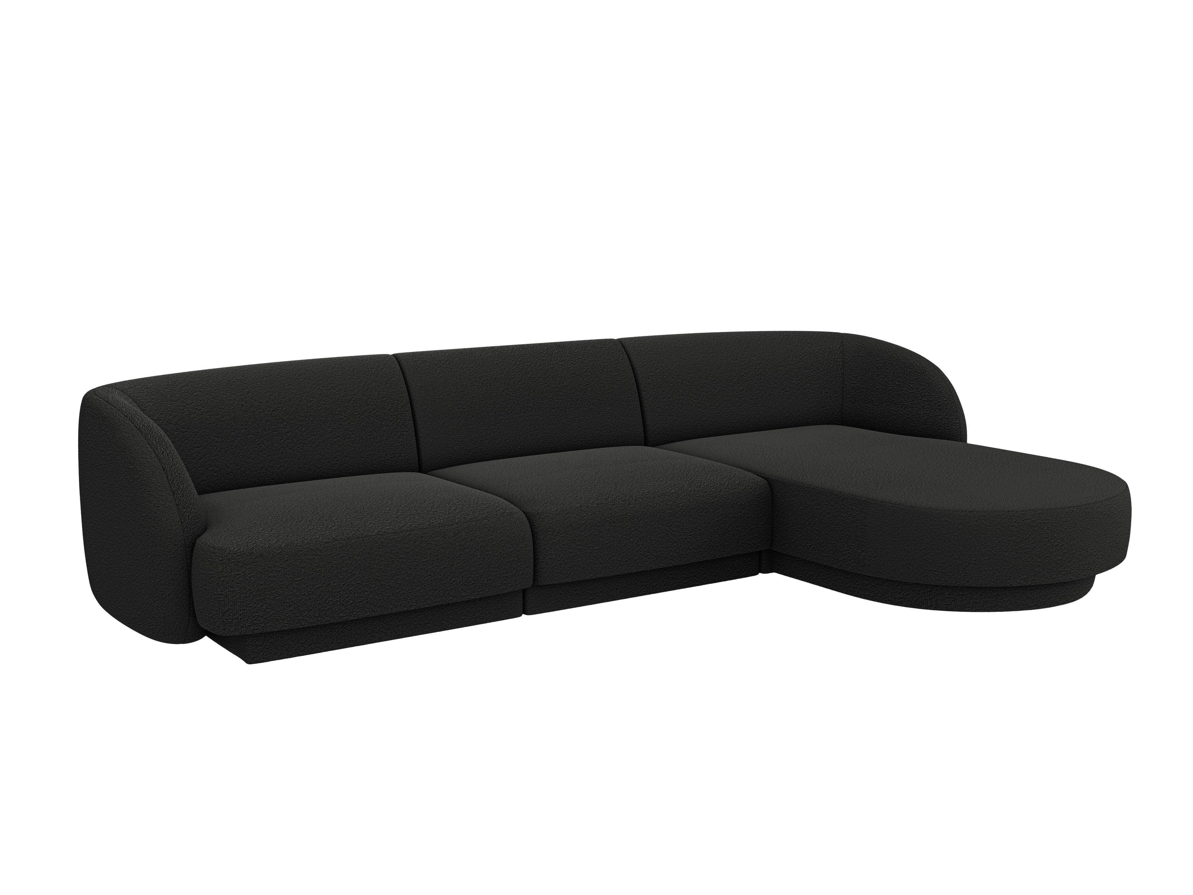 Kotna sedežna garnitura Miley 255x165 cm, material: boucle