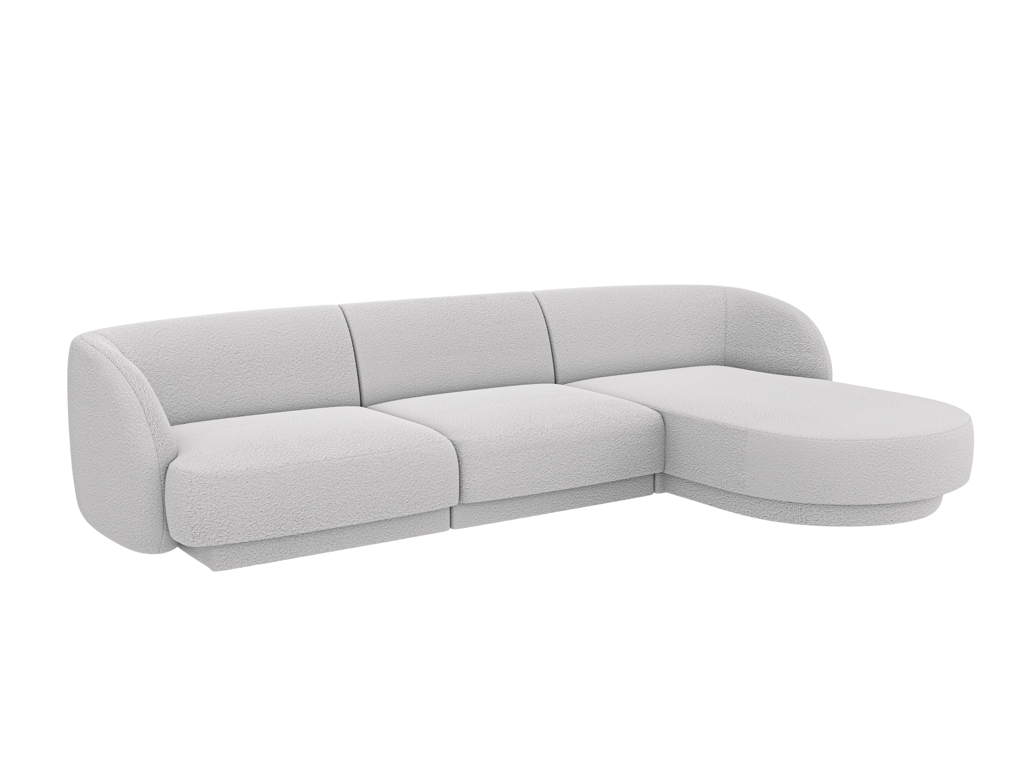 Kotna sedežna garnitura Miley 255x165 cm, material: boucle